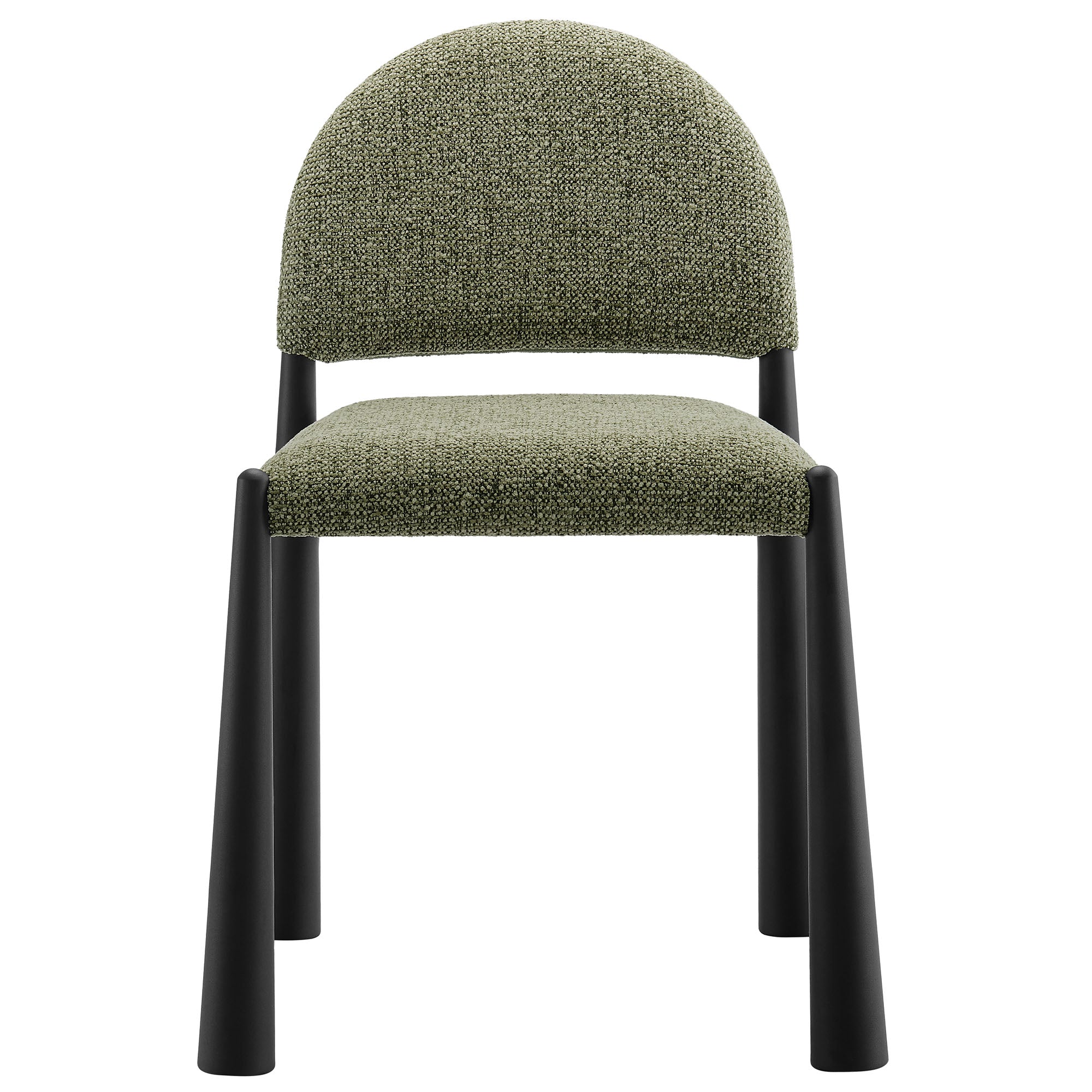 Hayley Upholstered Fabric Dining Side Chair, Black Leaf