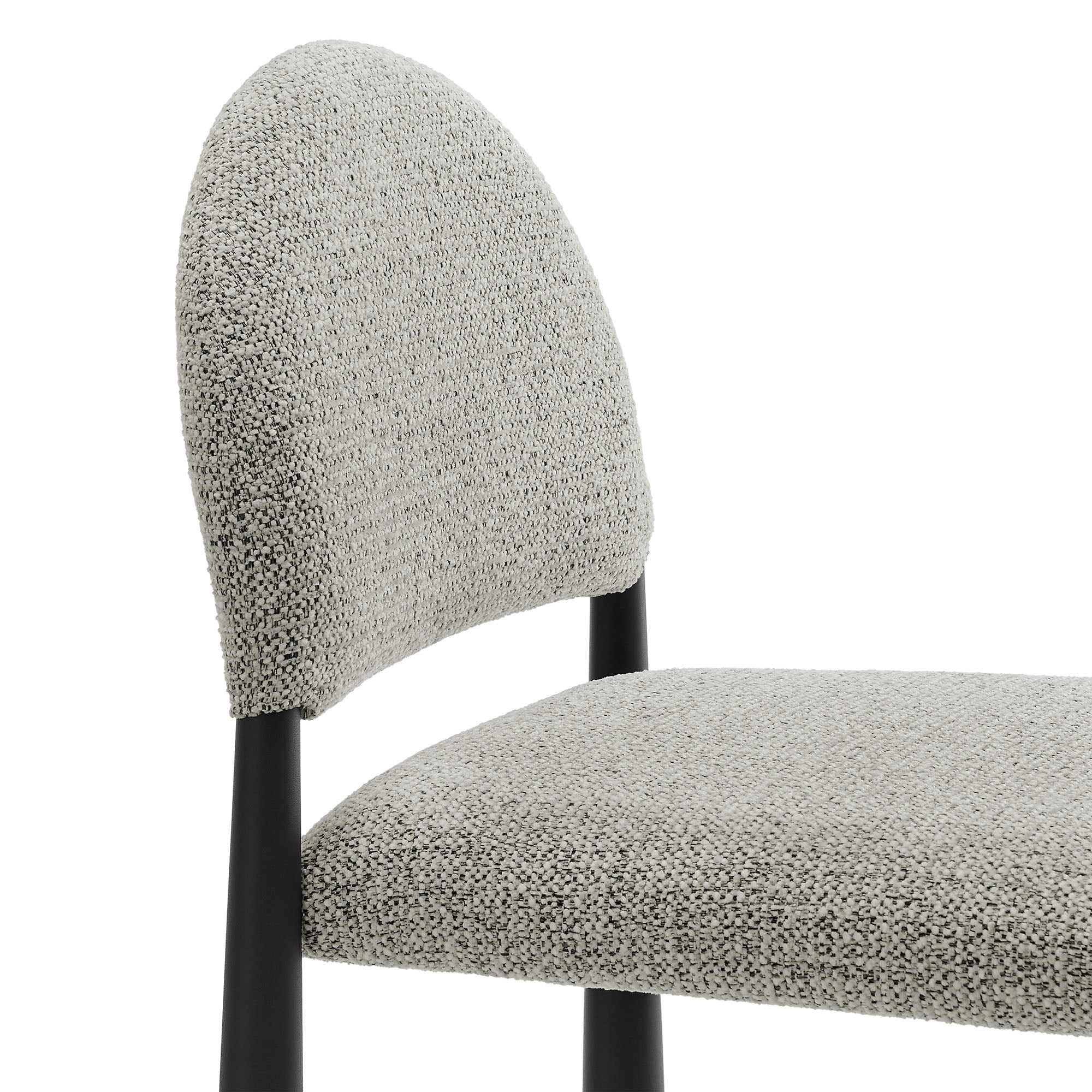 Hayley Upholstered Fabric Counter Stool, Black Camel