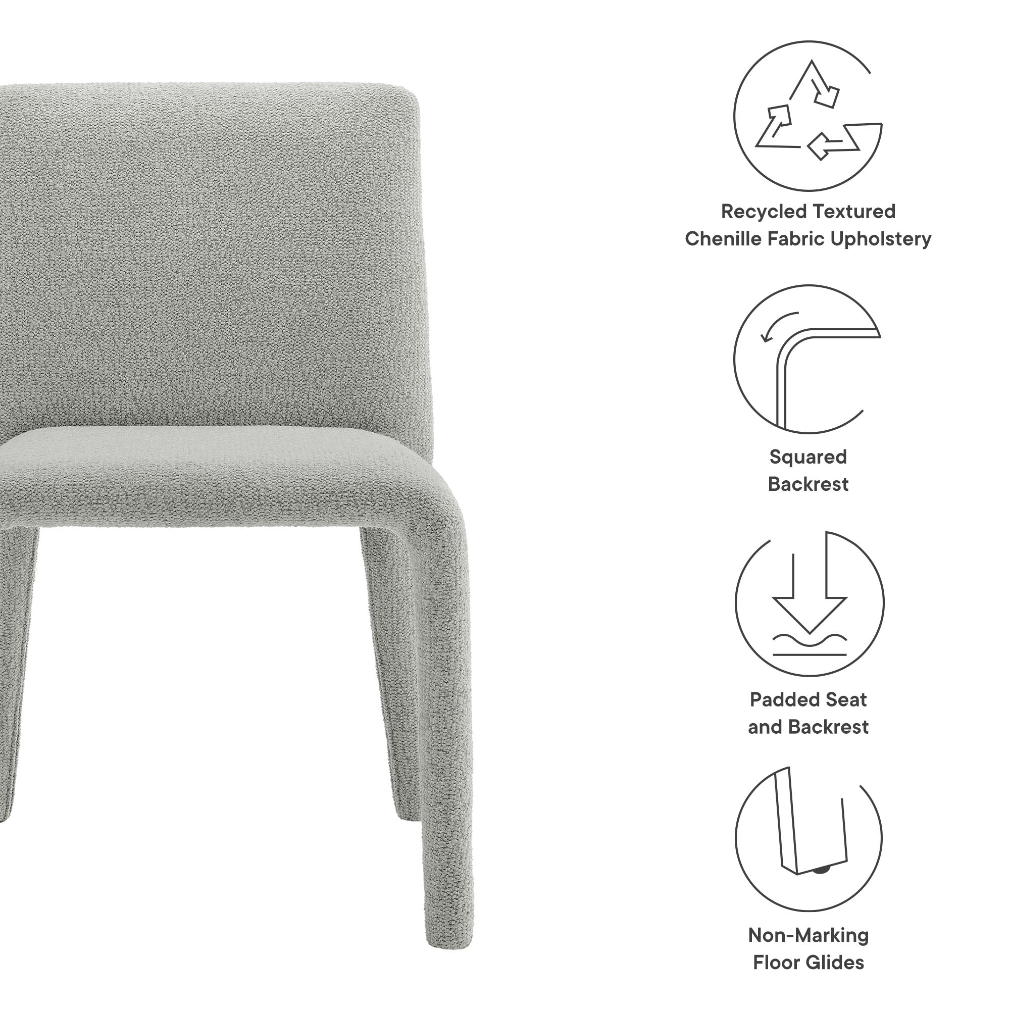 Rhodes Fabric Upholstered Dining Chair, Dove Gray