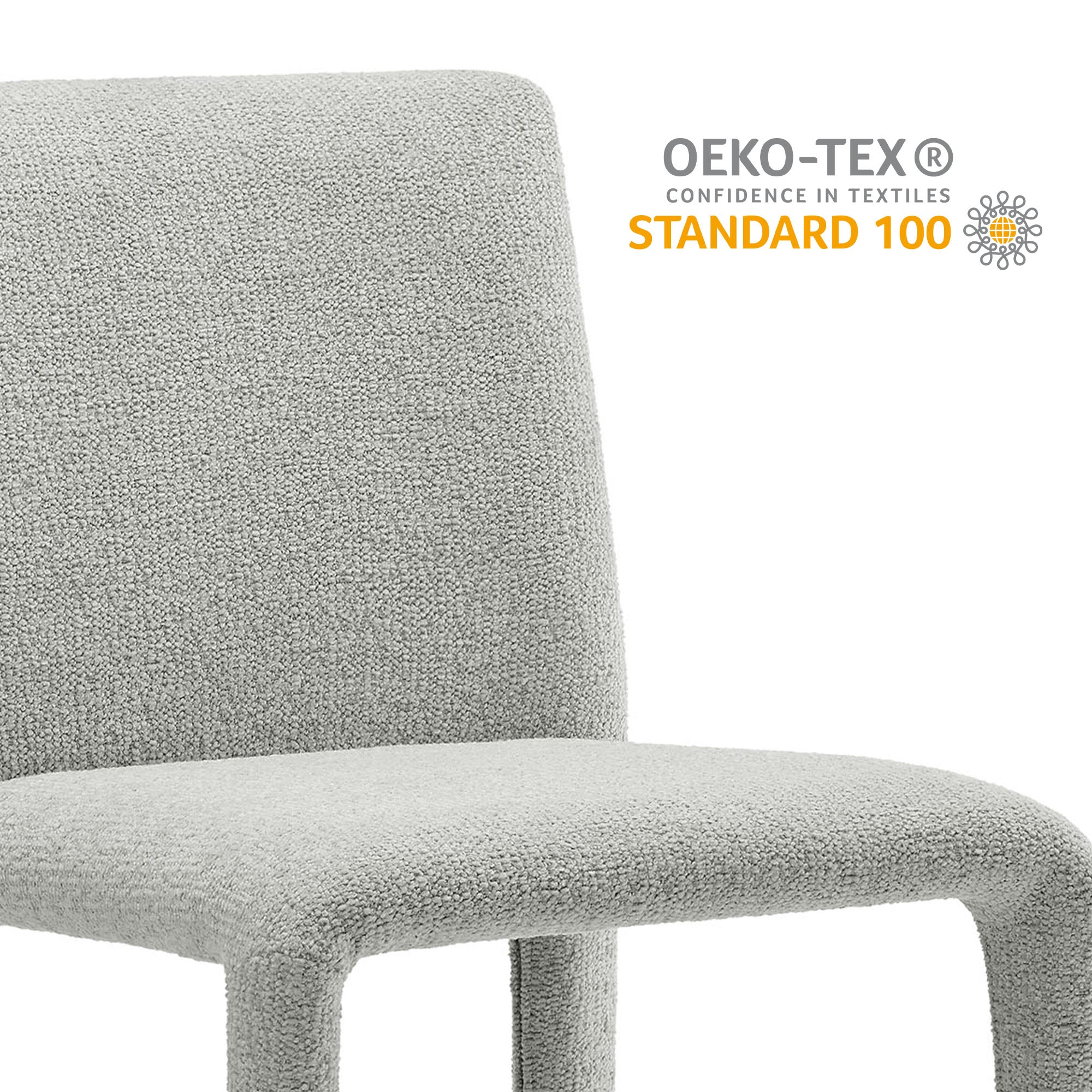 Rhodes Fabric Upholstered Dining Chair, Dove Gray