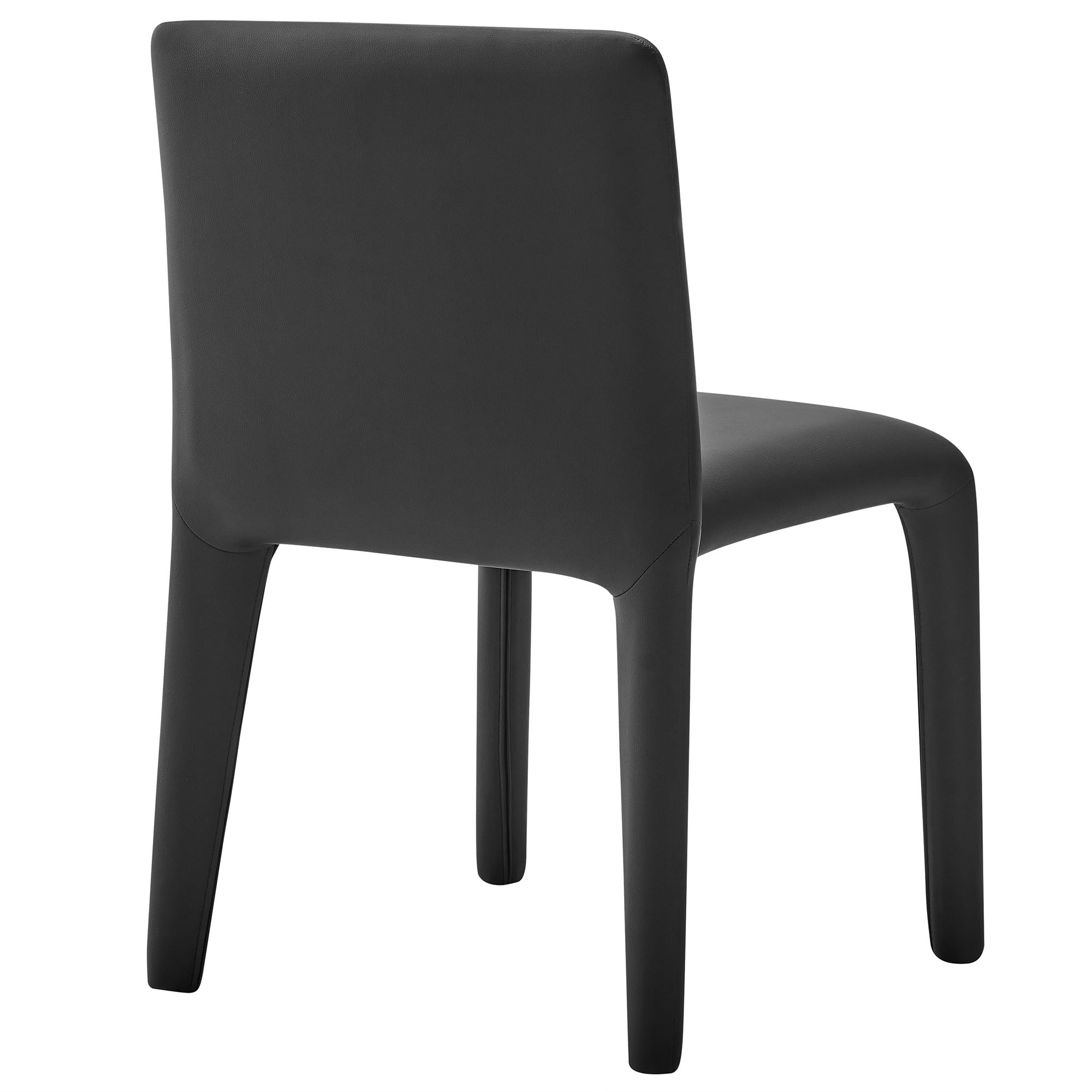Rhodes Vegan Leather Upholstered Dining Chair, Black