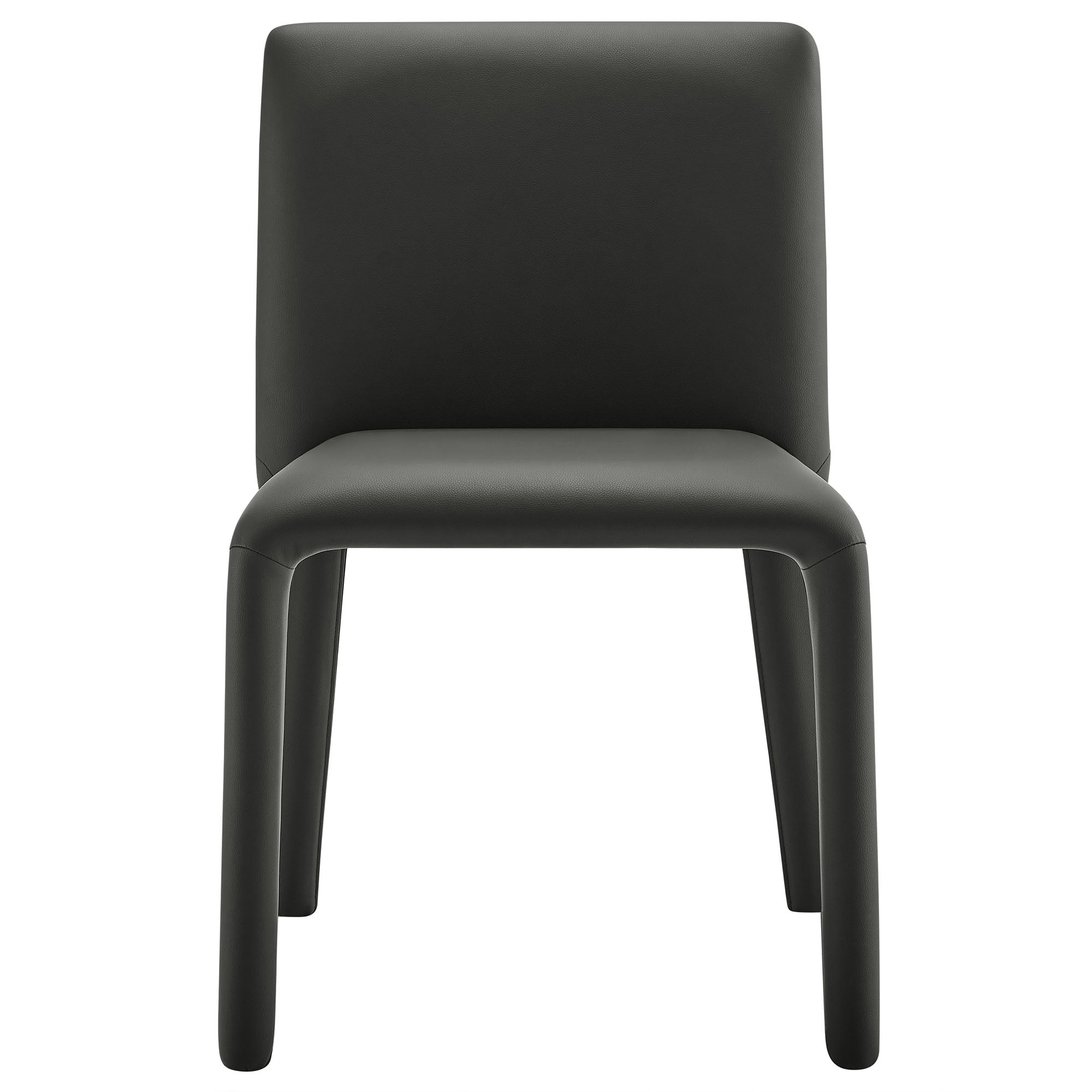 Rhodes Vegan Leather Upholstered Dining Chair, Black