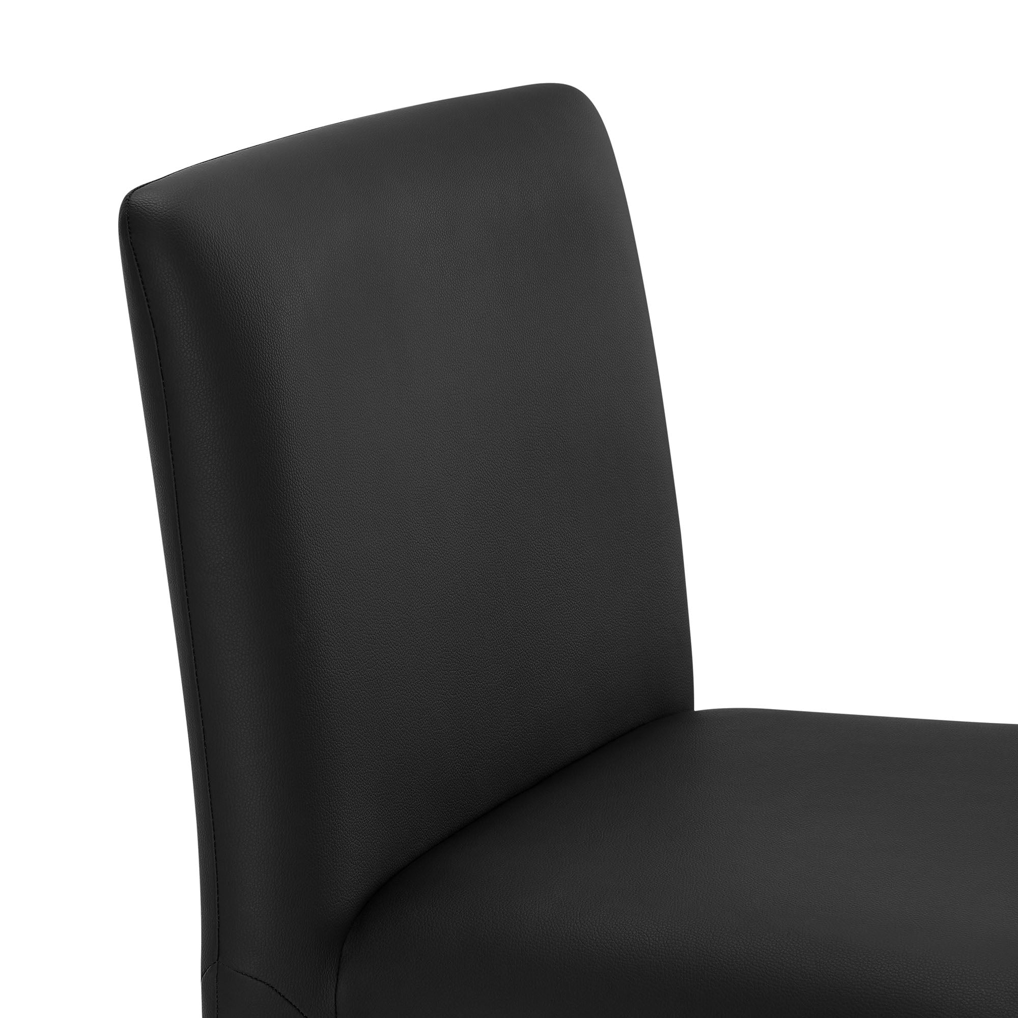 Rhodes Vegan Leather Upholstered Dining Chair, Black