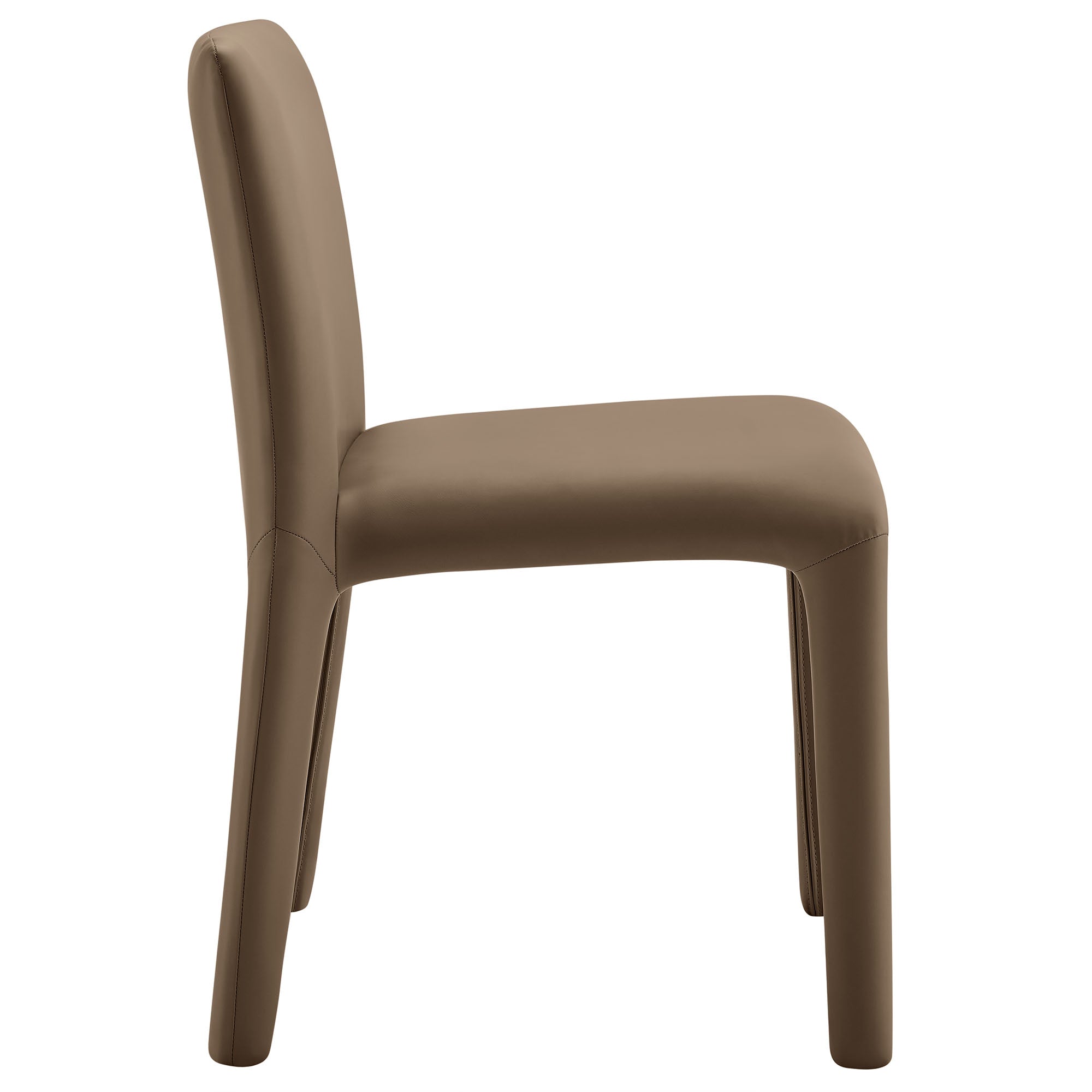 Rhodes Vegan Leather Upholstered Dining Chair, Mushroom Brown