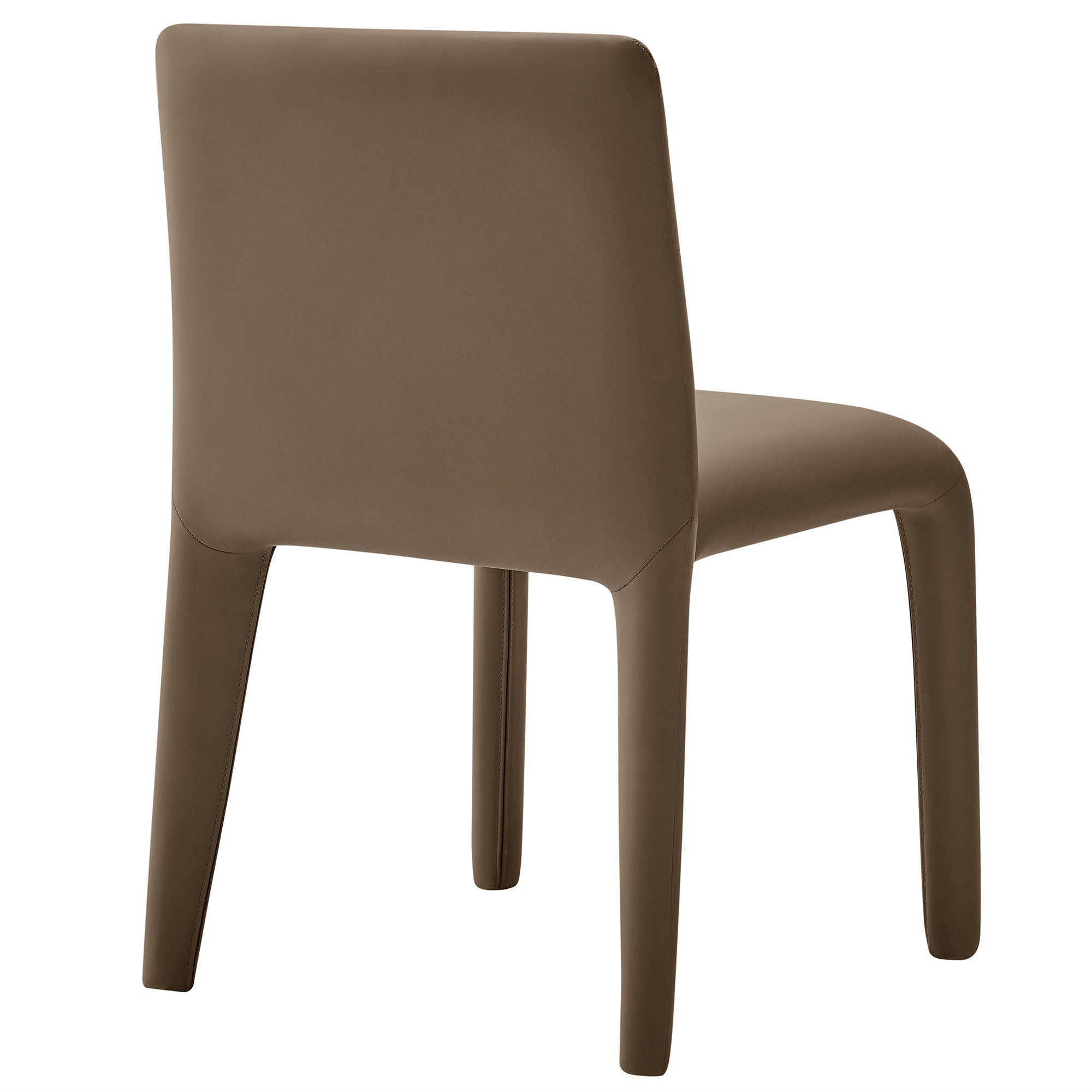 Rhodes Vegan Leather Upholstered Dining Chair, Mushroom Brown