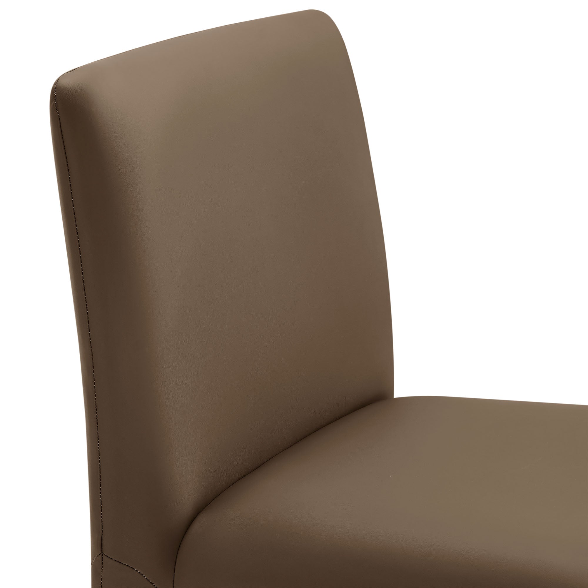 Rhodes Vegan Leather Upholstered Dining Chair, Mushroom Brown