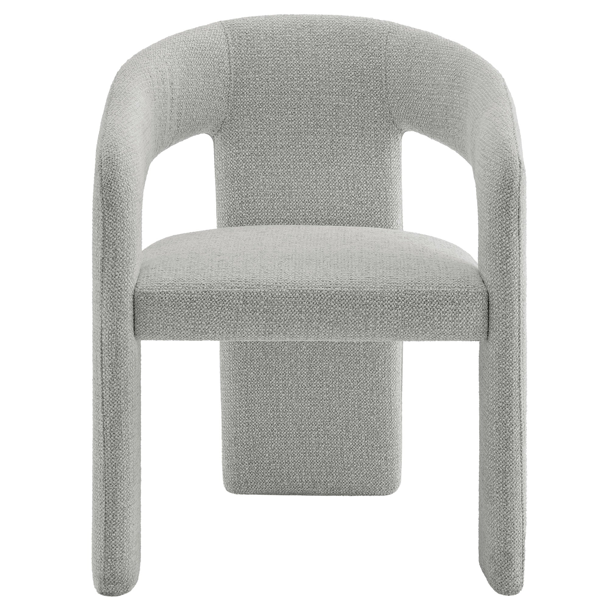Oslo Barrel Fabric Upholstered Dining Accent Chair, Dove Gray