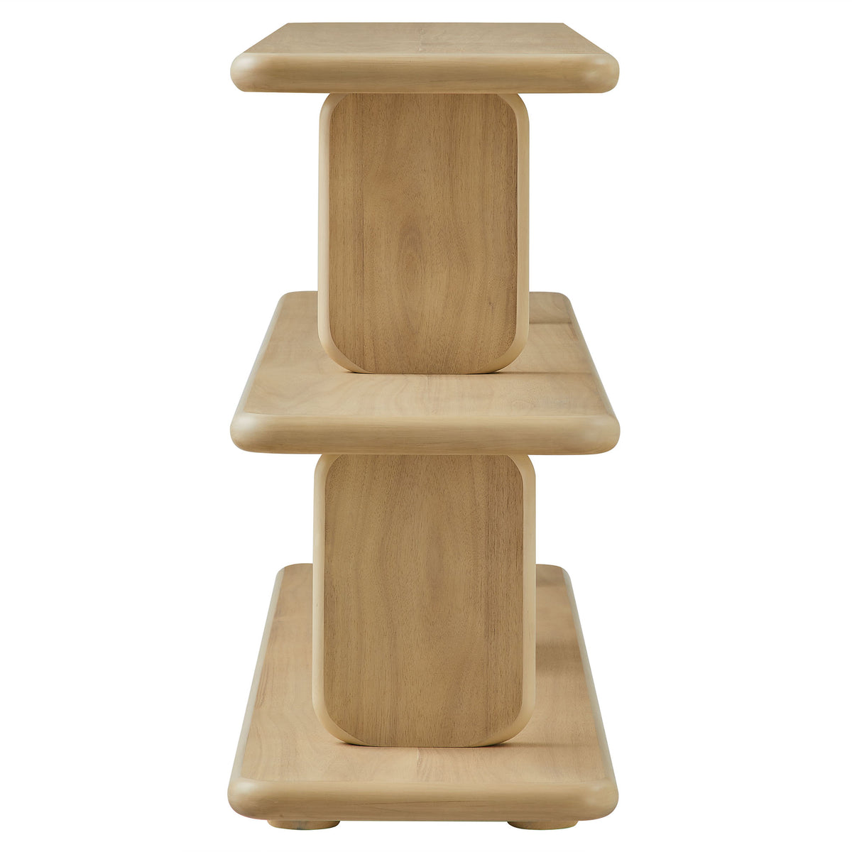 Lyle Sculptural 2-Tier Bookshelf, Natural