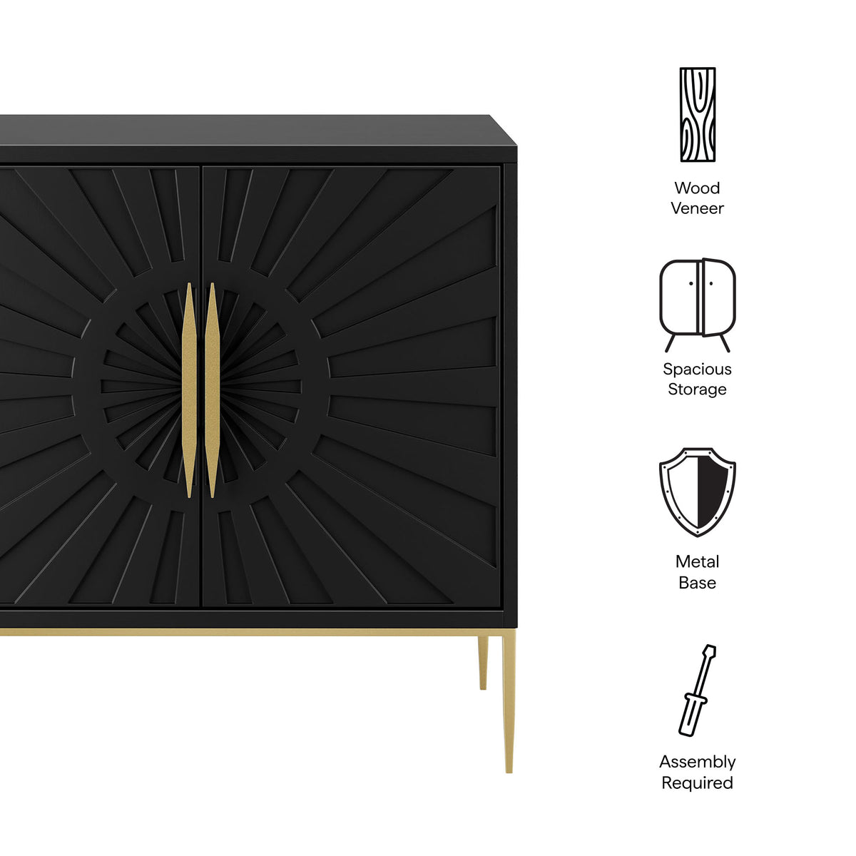 Awaken 35" Accent Cabinet, Black