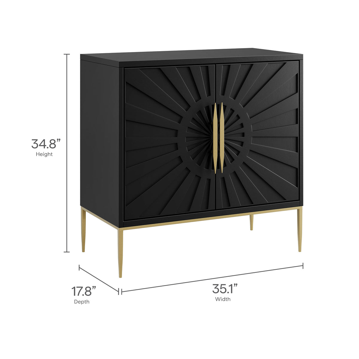 Awaken 35" Accent Cabinet, Black