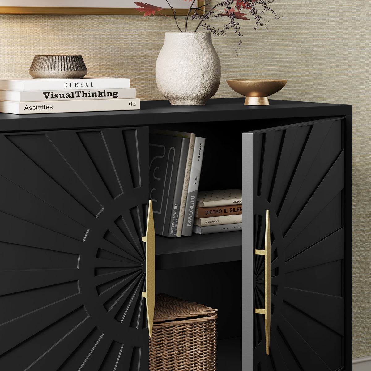 Awaken 47" Accent Cabinet, Black