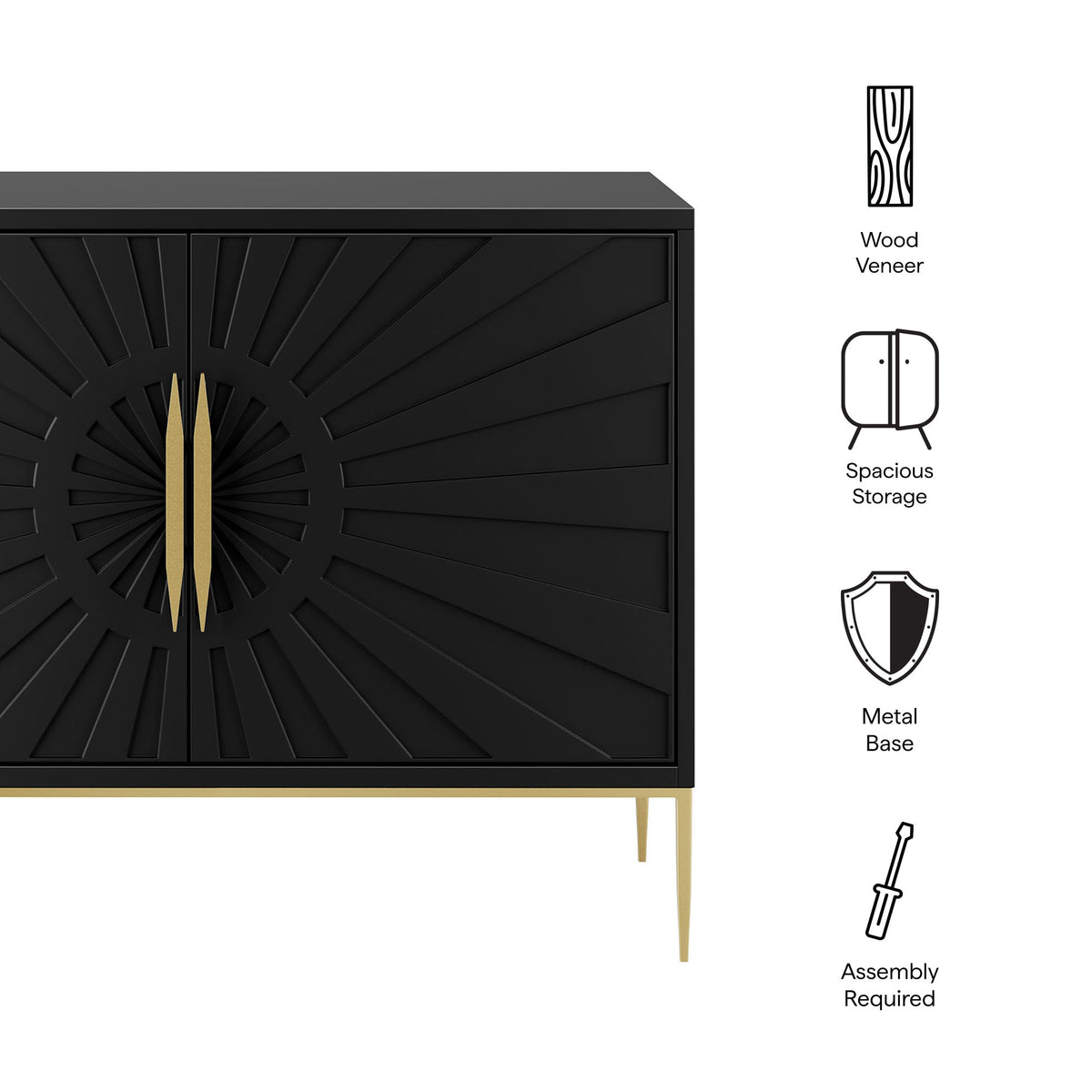 Awaken 47" Accent Cabinet, Black