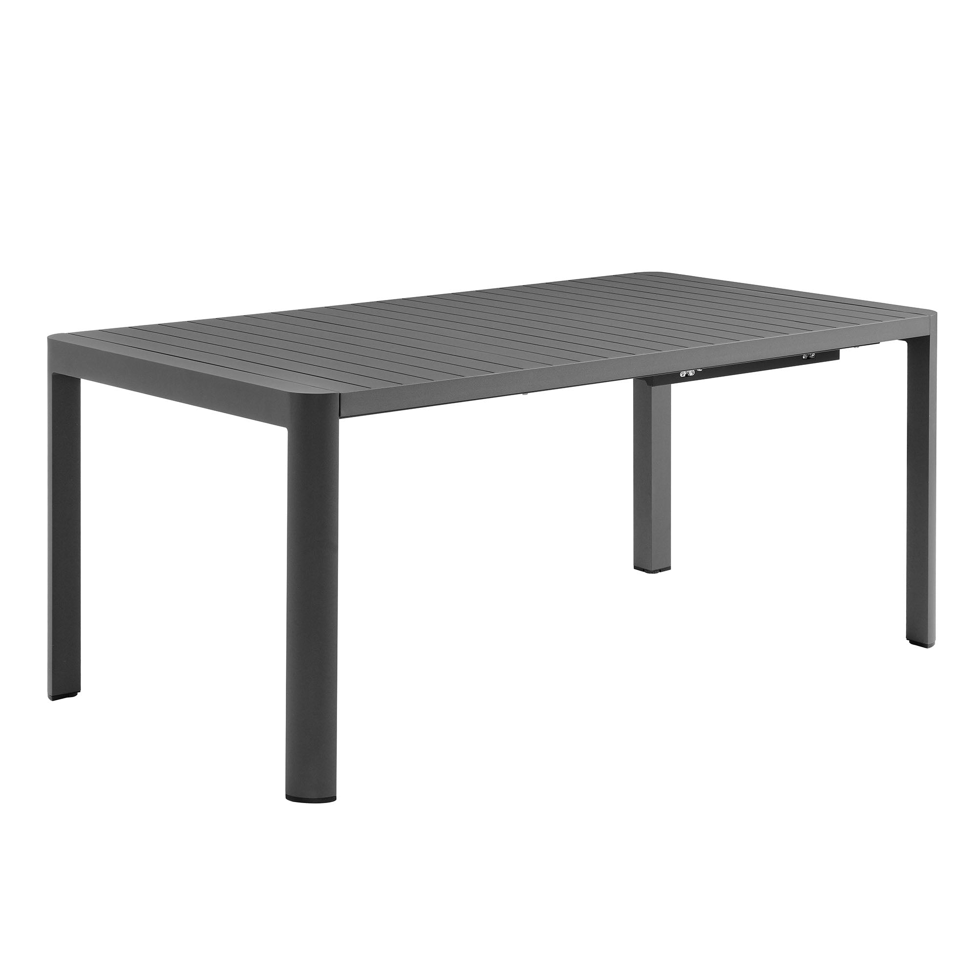 Tahoe Outdoor Patio Aluminum Extendable Dining Table, Gray