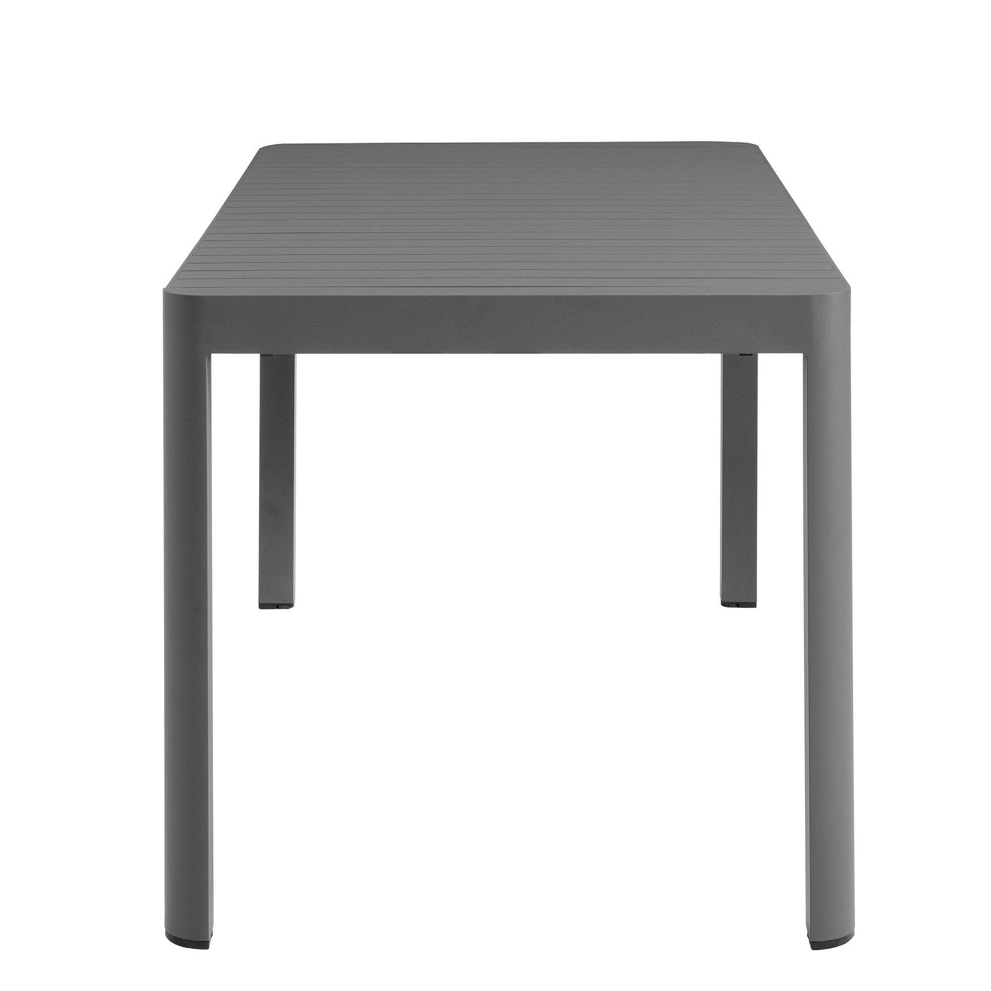 Tahoe Outdoor Patio Aluminum Extendable Dining Table, Gray