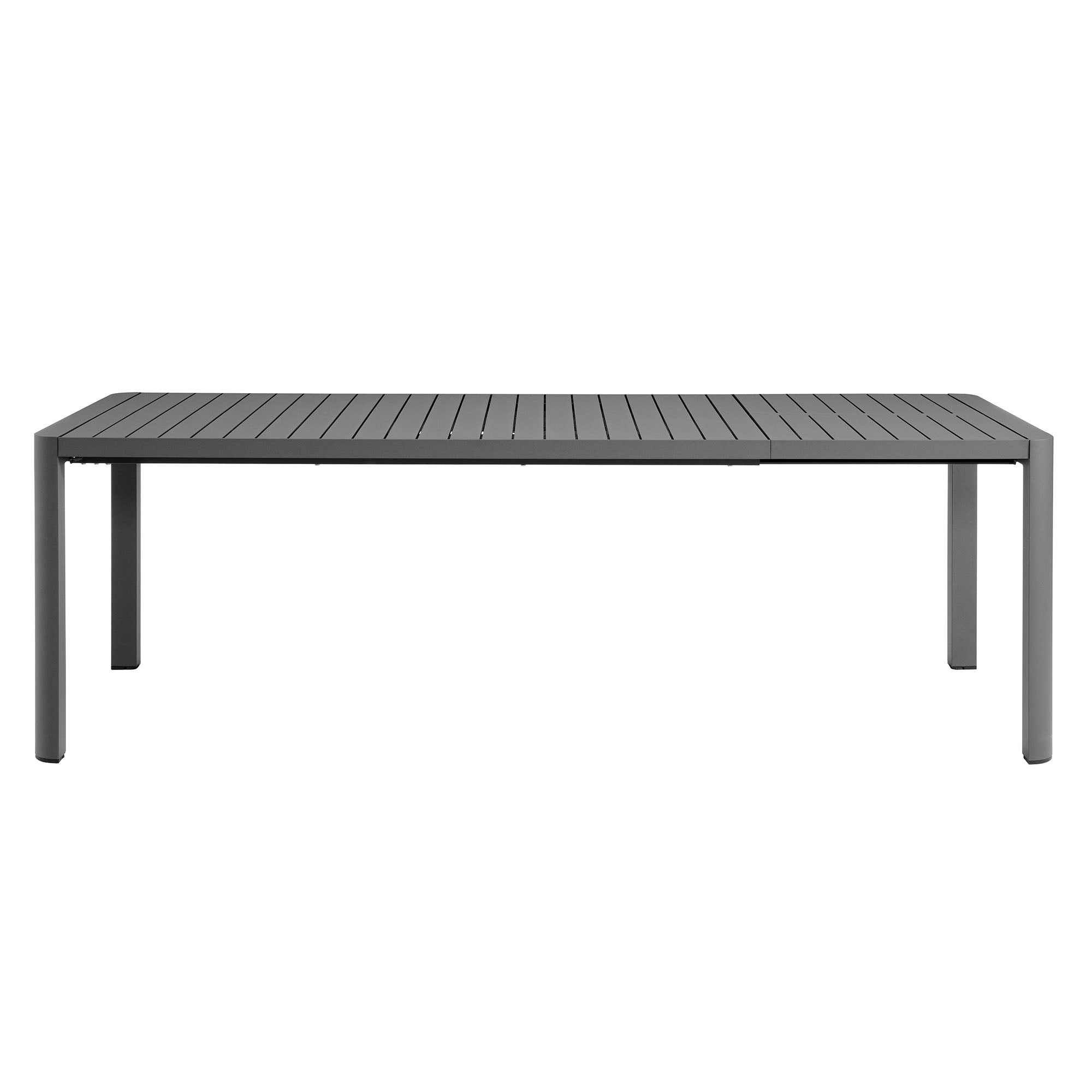 Tahoe Outdoor Patio Aluminum Extendable Dining Table, Gray