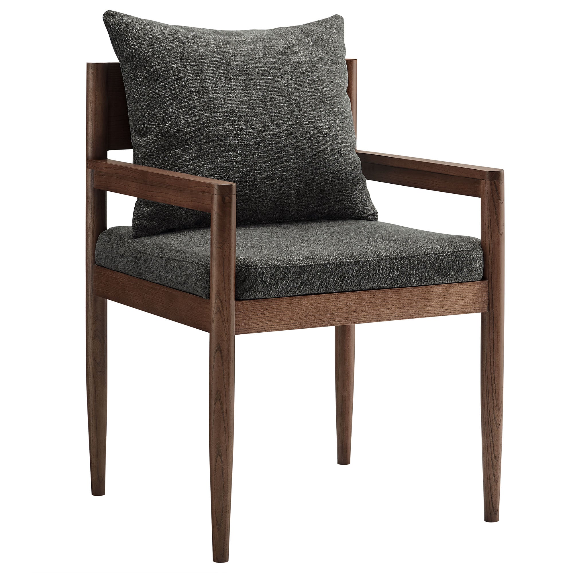Remington Wood Dining Armchair, Charcoal