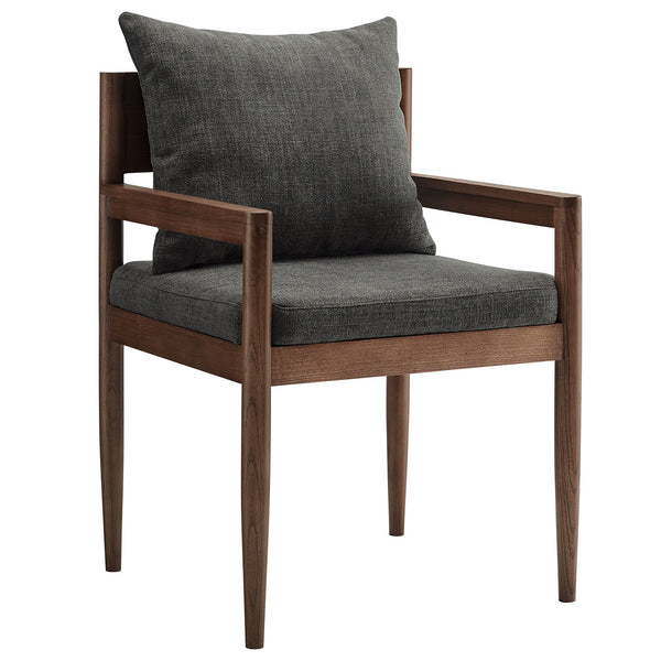 Remington Wood Dining Armchair, Charcoal