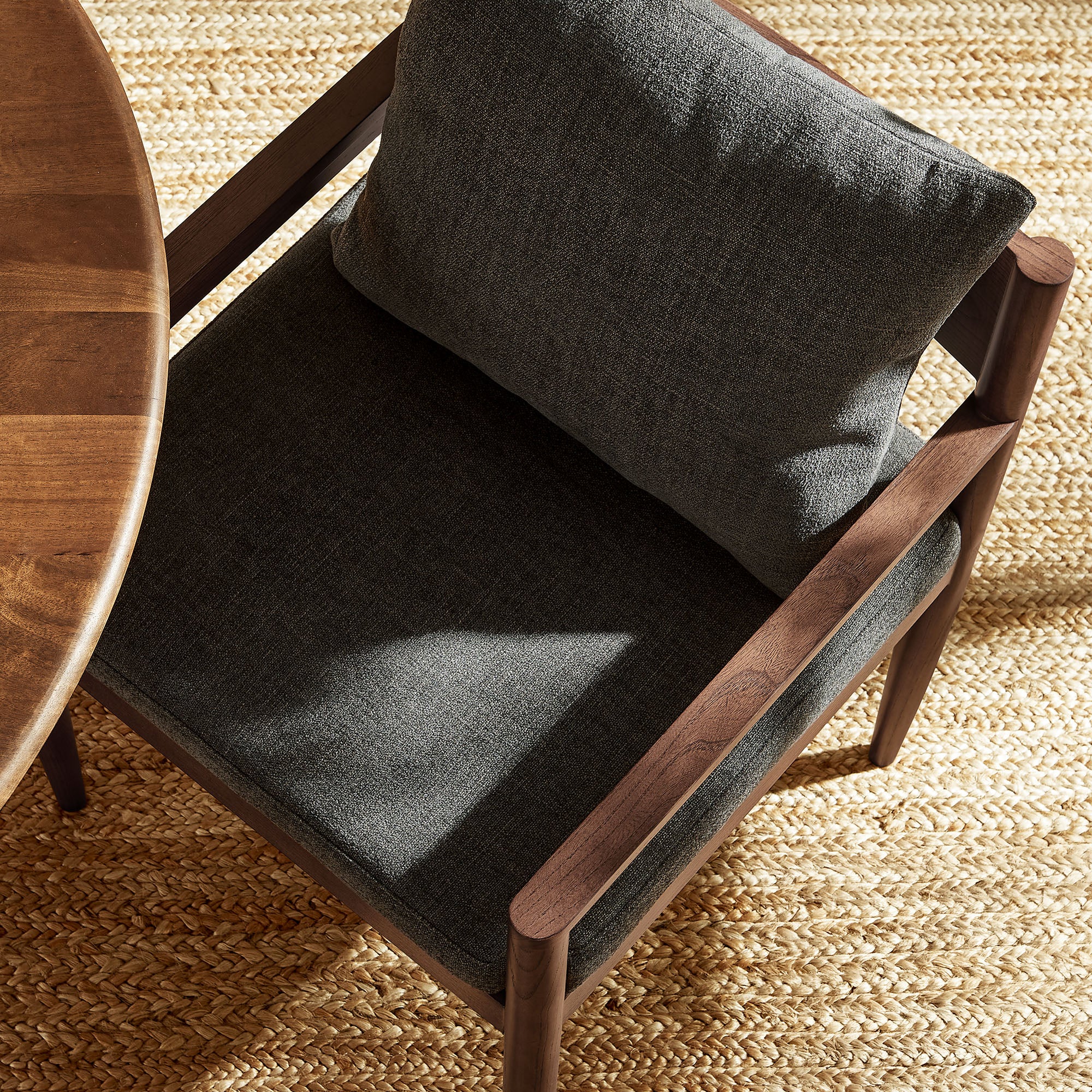 Remington Wood Dining Armchair, Charcoal