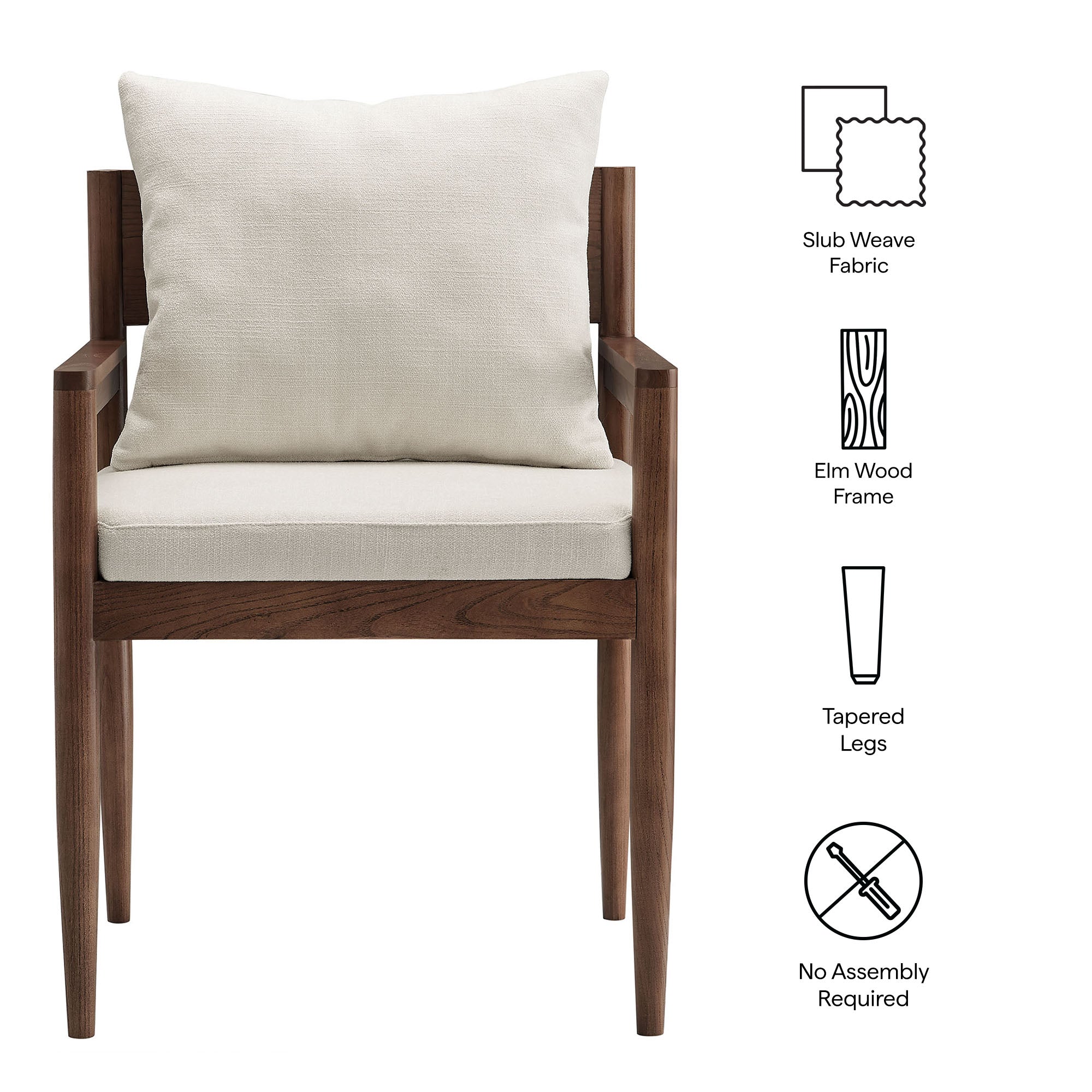 Remington Wood Dining Armchair, Salt