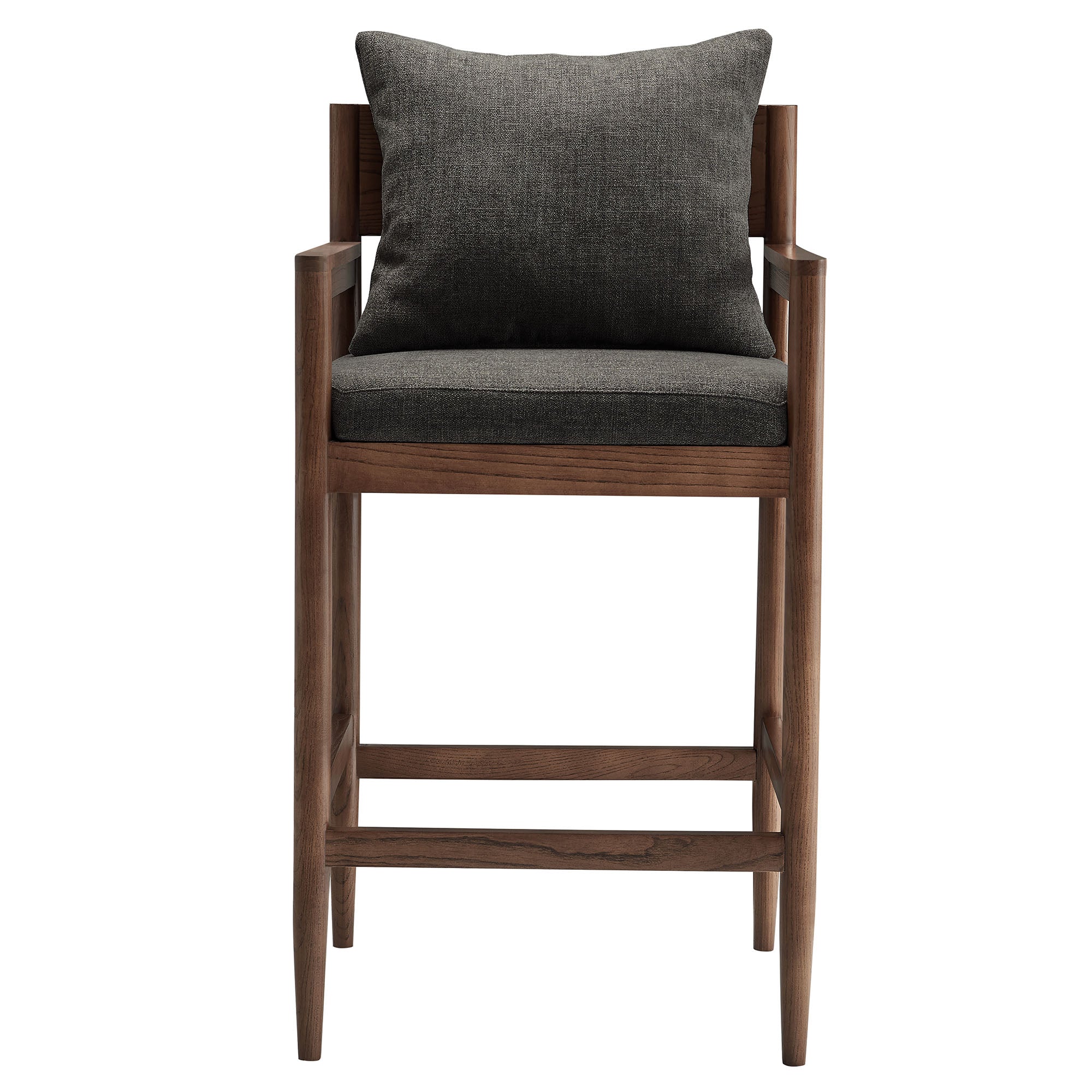 Remington Wood Bar Stool, Charcoal