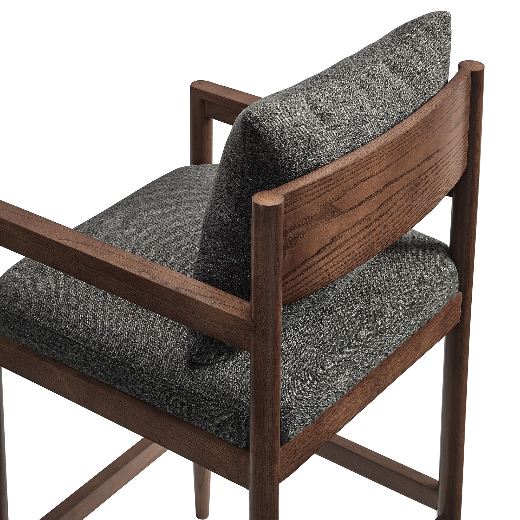 Remington Wood Bar Stool, Charcoal