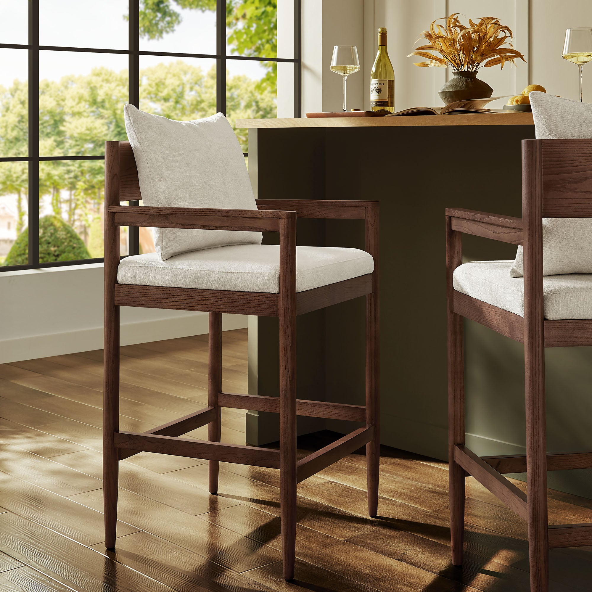Remington Wood Bar Stool, Salt