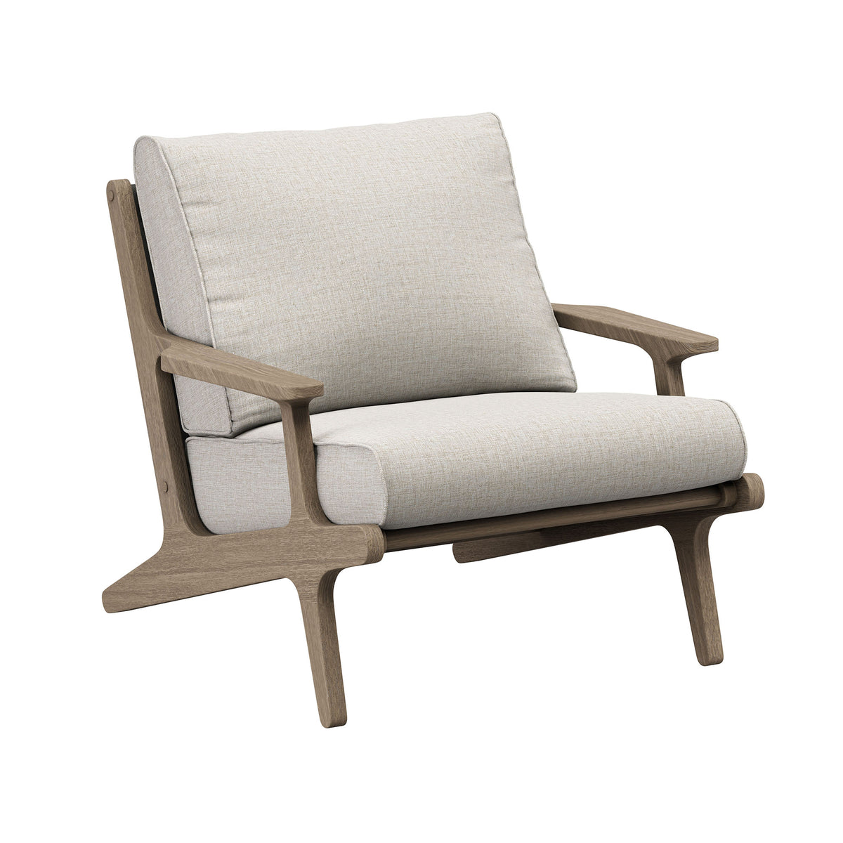 Saratoga 3-Piece Outdoor Patio Teak Wood Furniture Set with Lounge Chairs and Side Table, Pebble