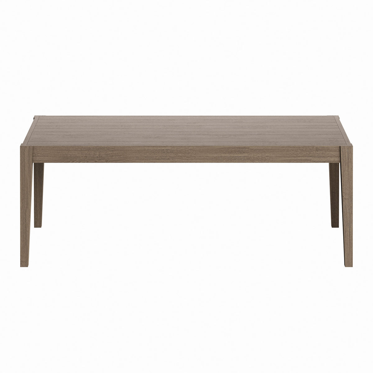 Northlake 83" Rectangular Outdoor Patio Teak Dining Table, Weathered Gray