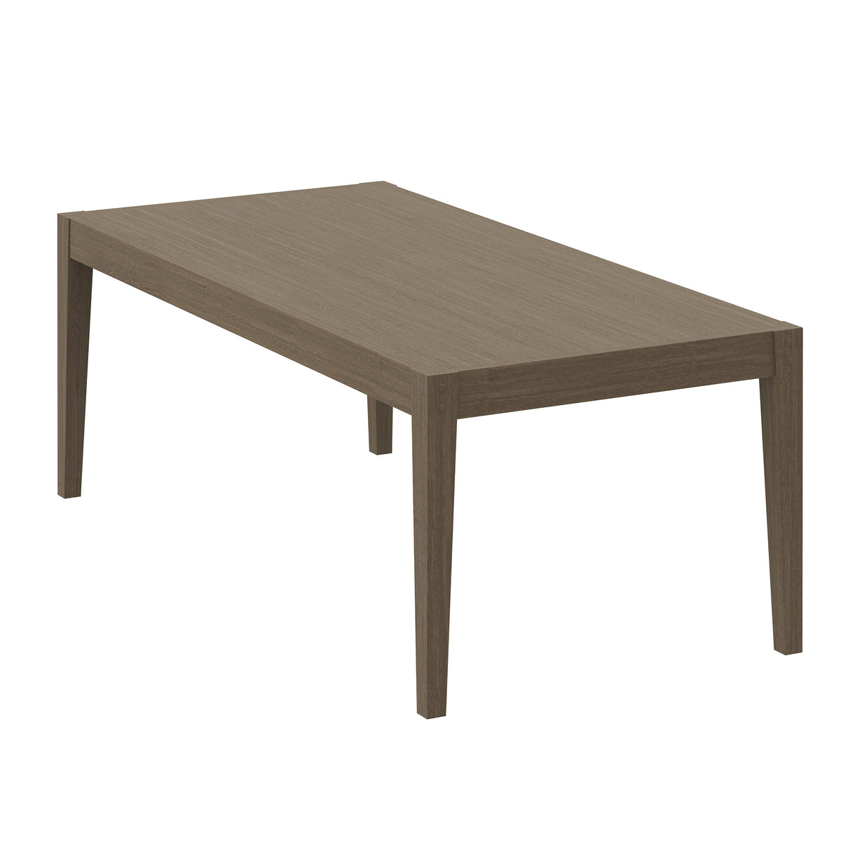 Northlake 83" Rectangular Outdoor Patio Teak Dining Table, Weathered Gray