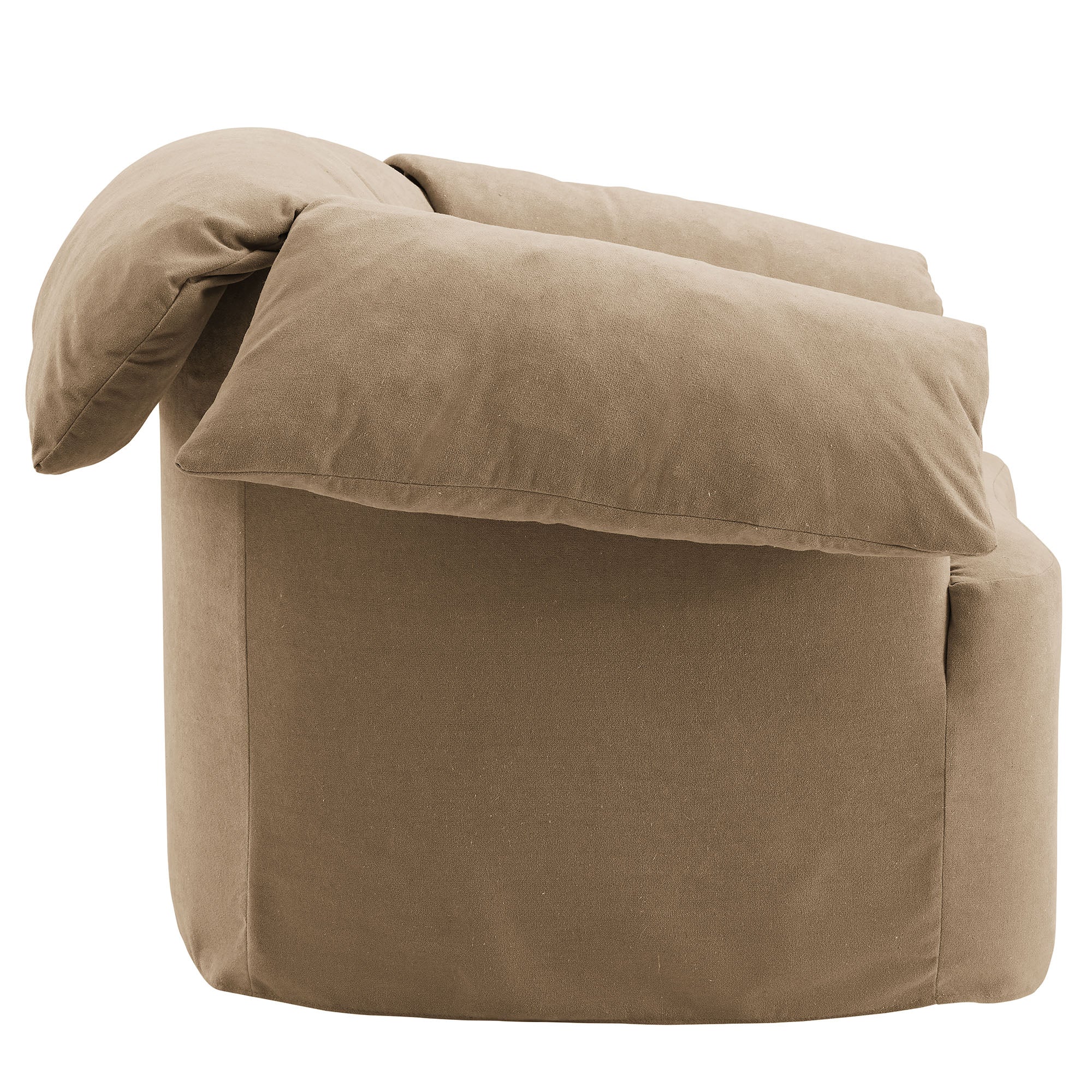 Lark Slipcovered Fabric Oversized Armchair, Almond