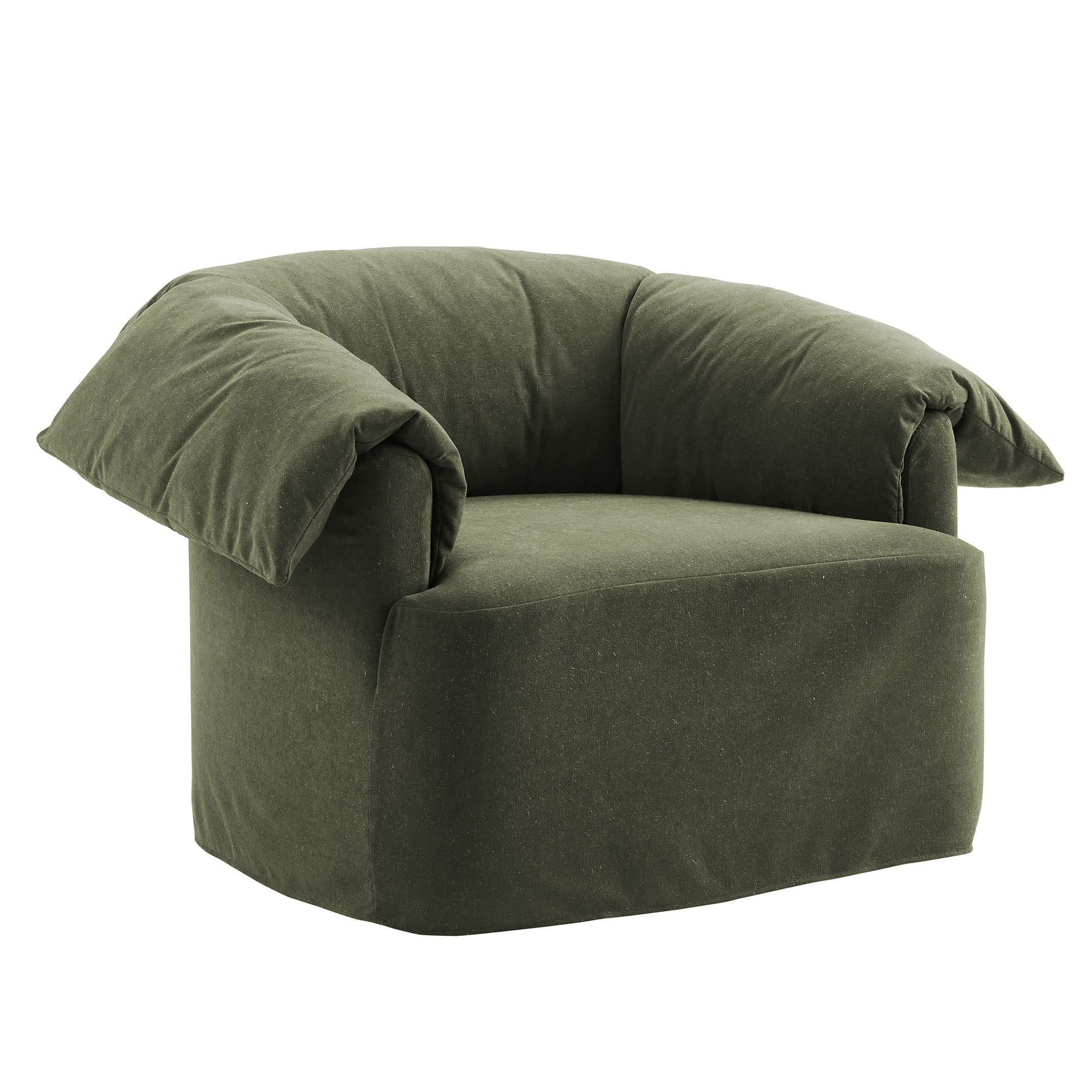 Lark Slipcovered Fabric Oversized Armchair, Sage
