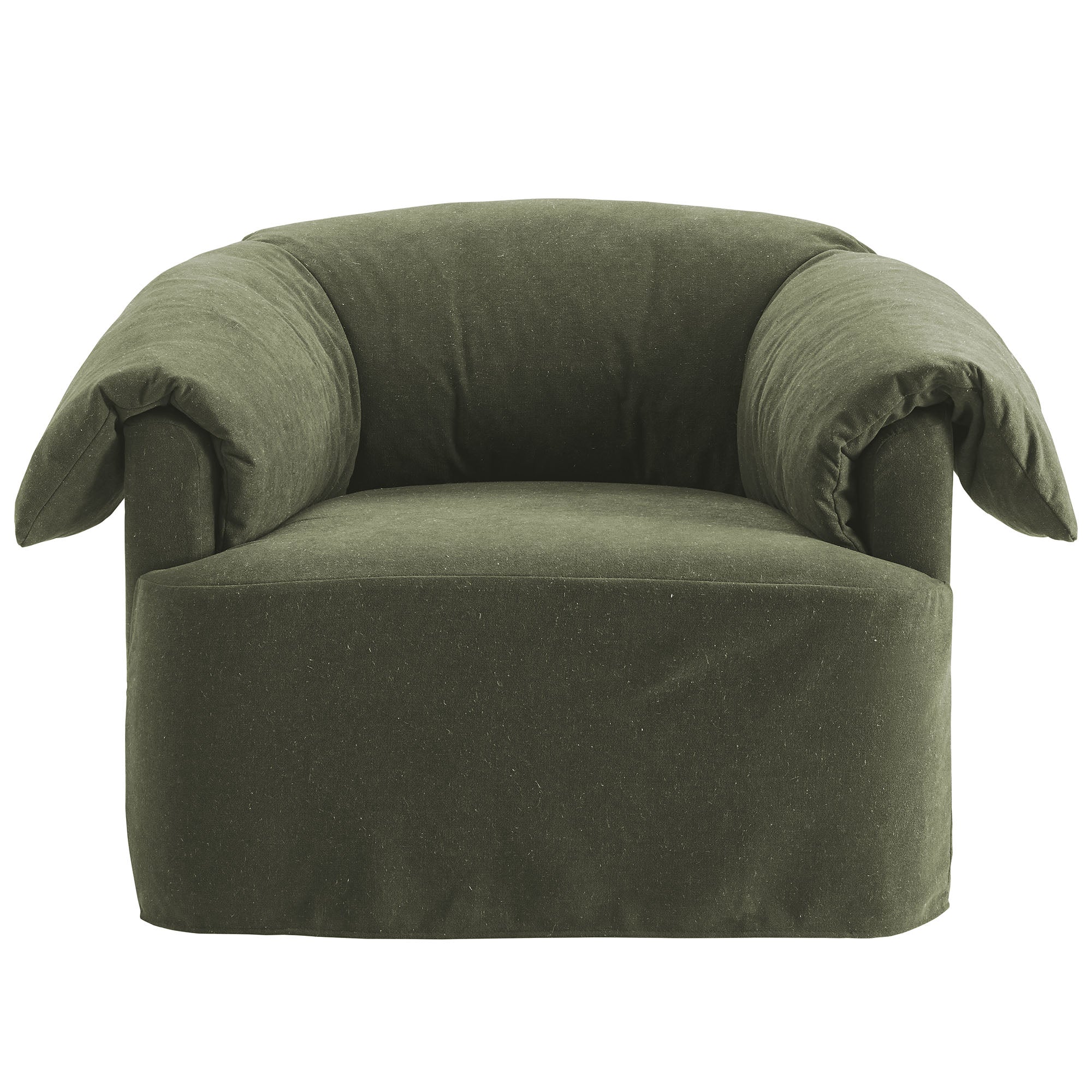 Lark Slipcovered Fabric Oversized Armchair, Sage