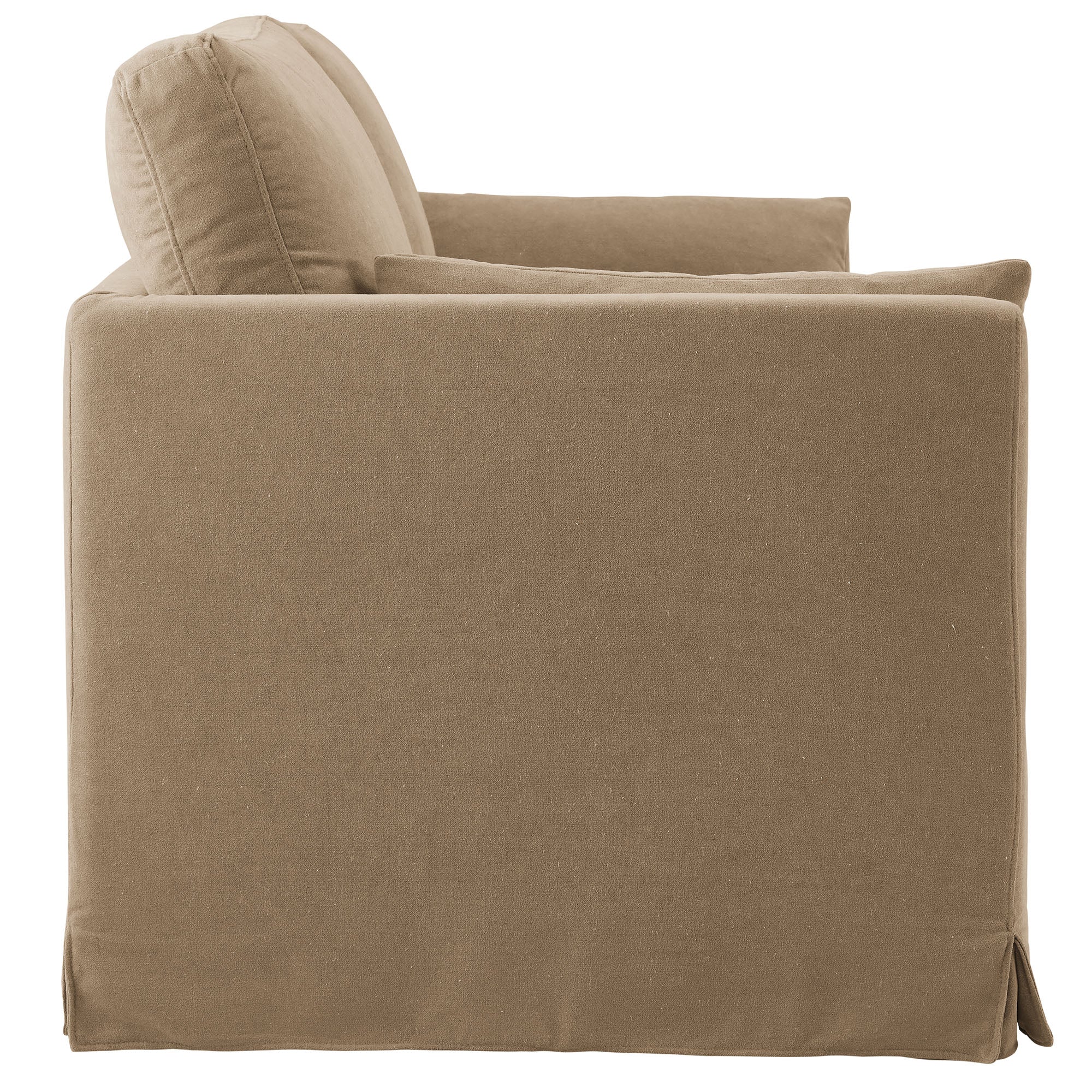 Wellfleet 85" Slipcovered Fabric Sofa, Almond