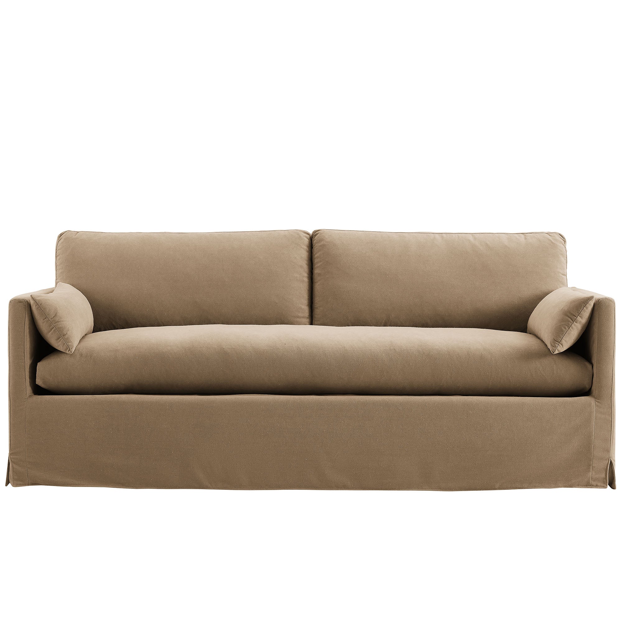 Wellfleet 85" Slipcovered Fabric Sofa, Almond