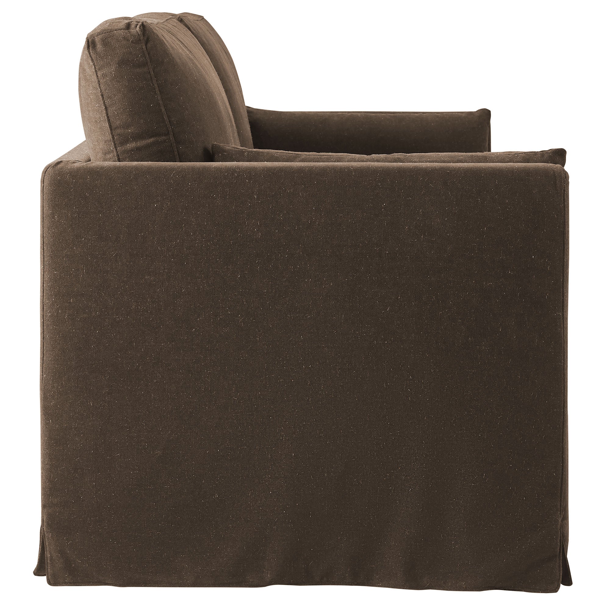 Wellfleet 85" Slipcovered Fabric Sofa, Cocoa