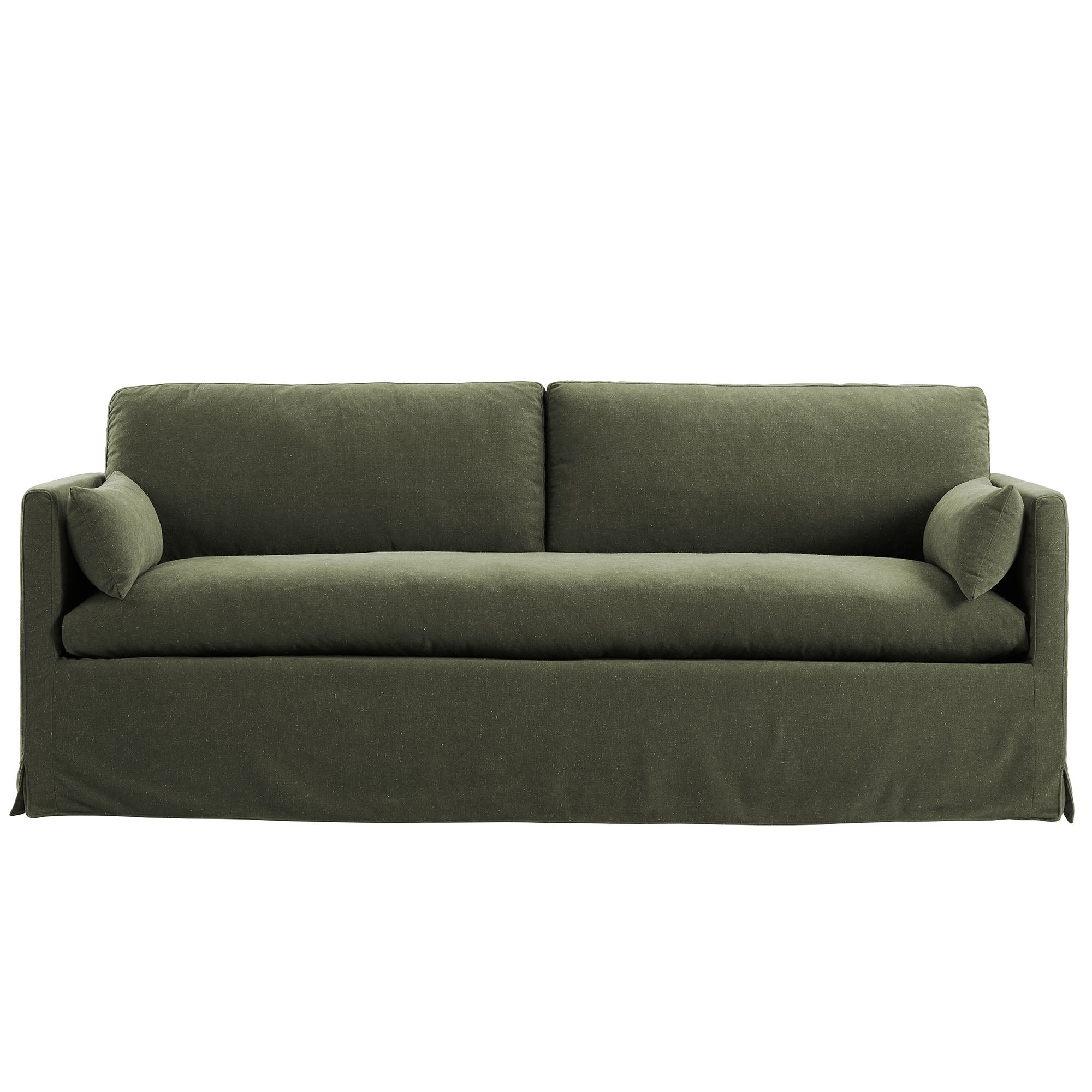 Wellfleet 85" Slipcovered Fabric Sofa, Sage