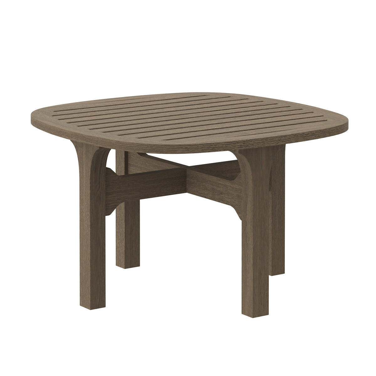 Saratoga Outdoor Patio Teak Wood 3-Piece Chaise Lounge Furniture Set, Pebble