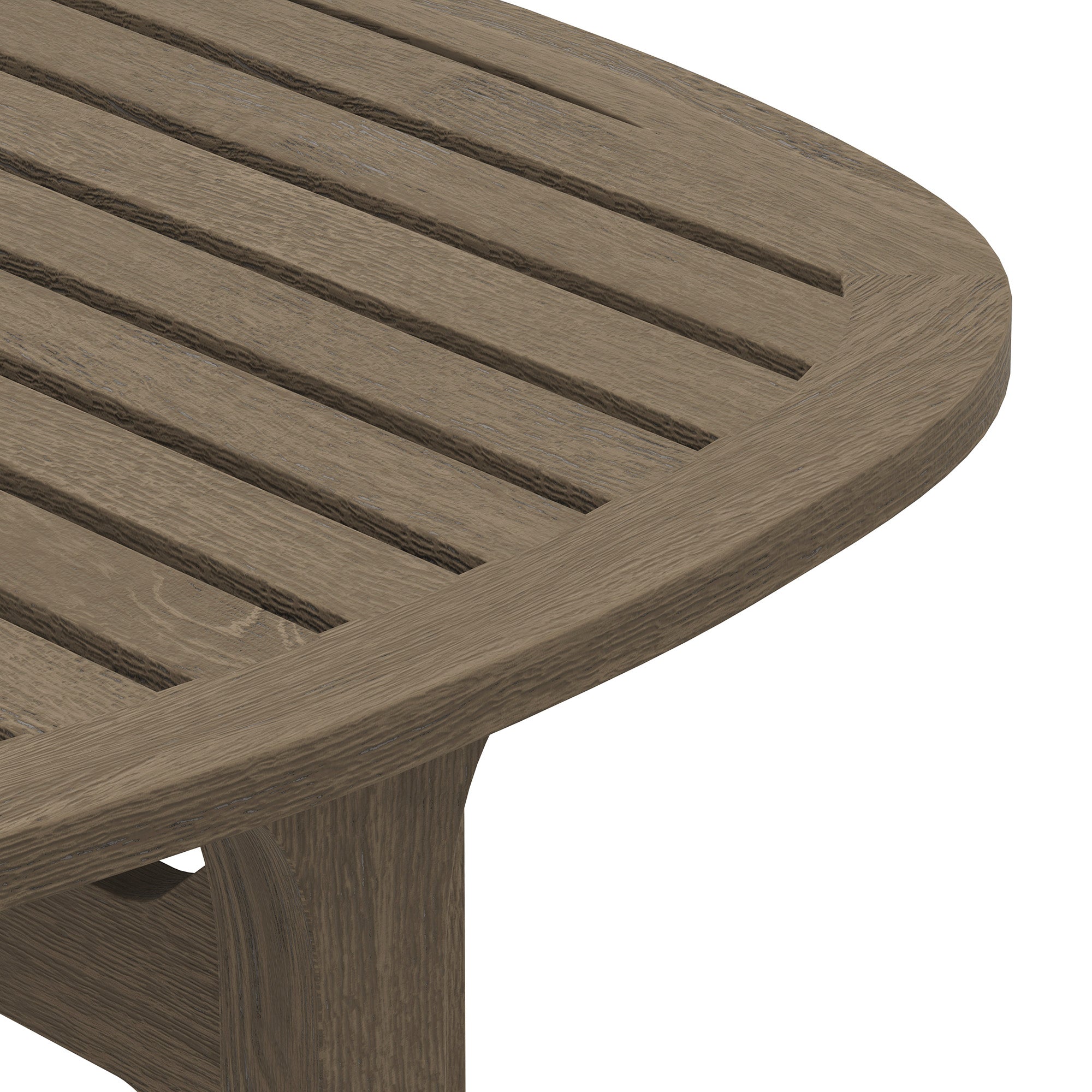 Saratoga Square Outdoor Patio Teak Wood Side Table, Weathered Gray