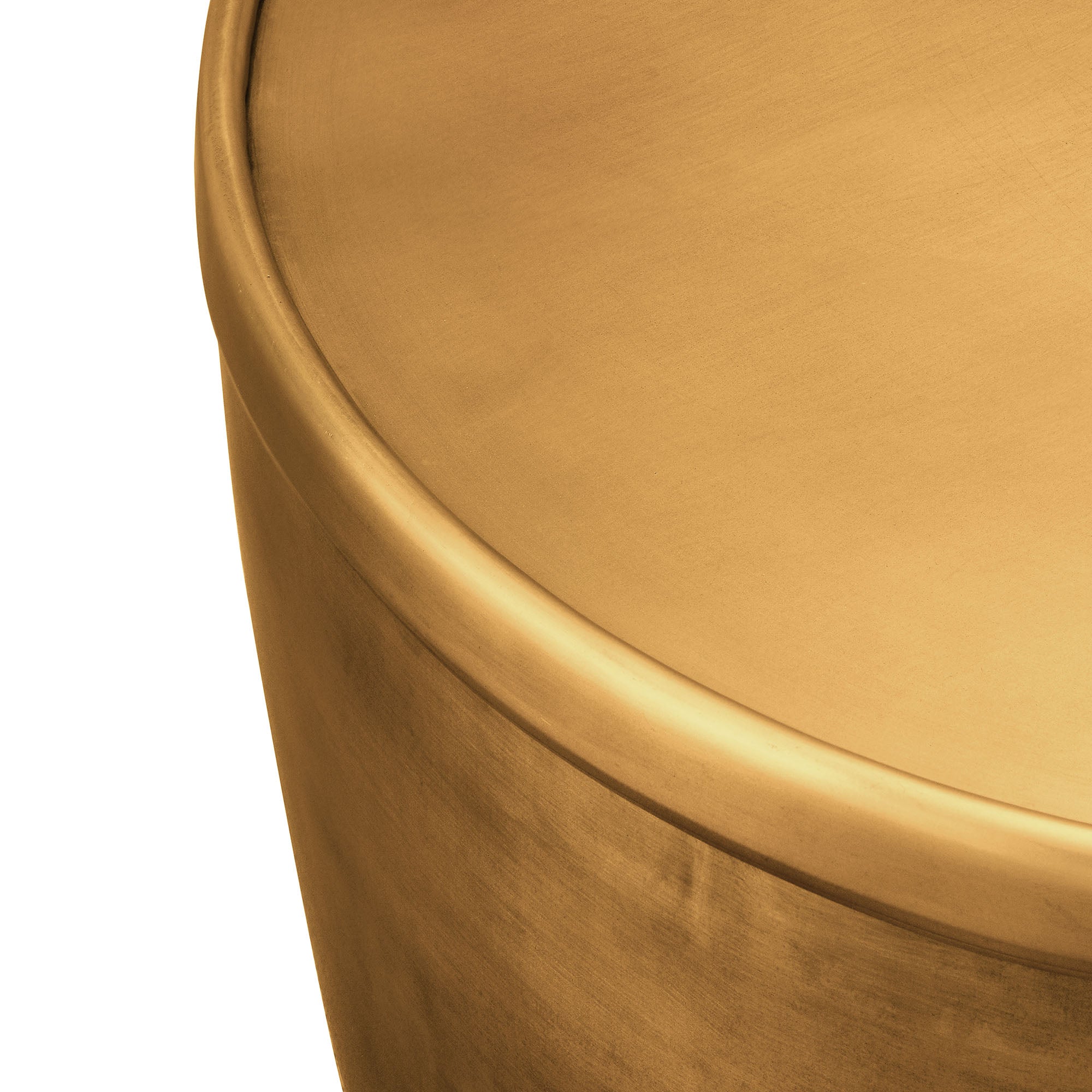 Viora Metal Storage Side Table, Burnished Brass