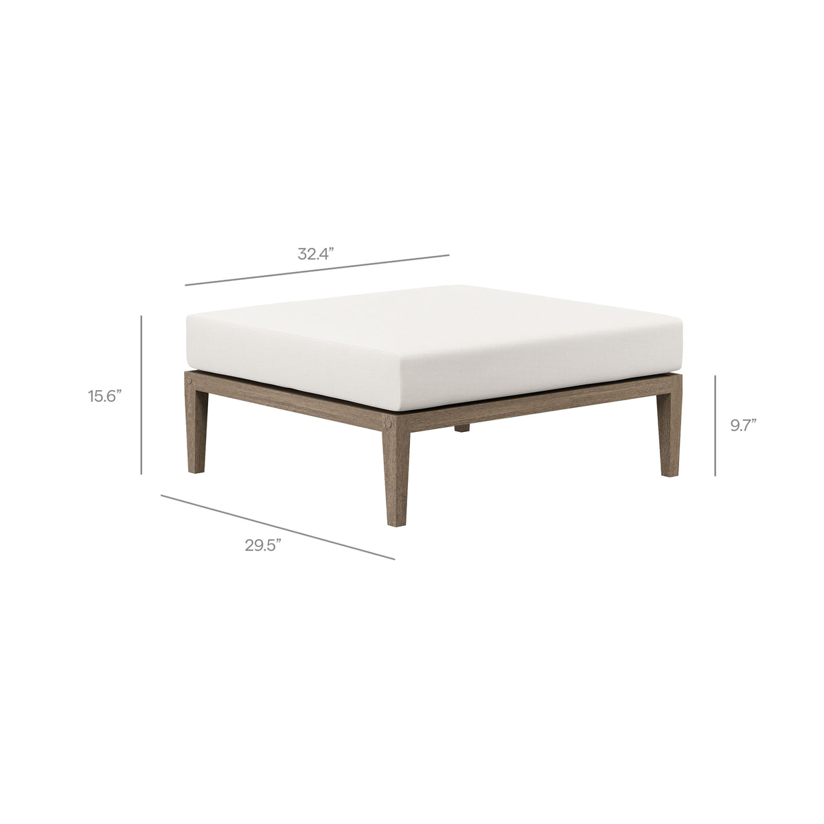 Northlake 5-Piece Outdoor Patio Teak Wood Furniture Set, Weathered Gray