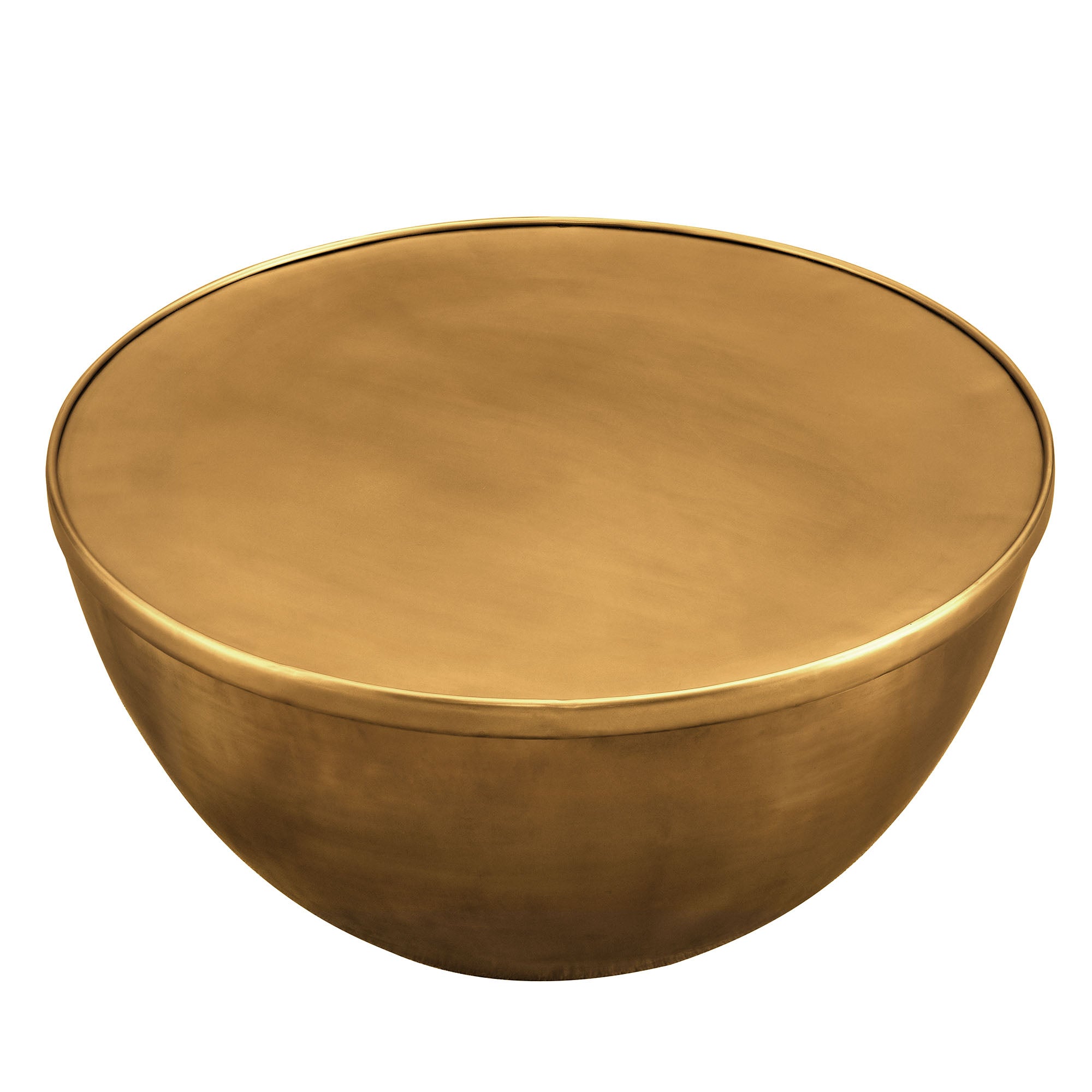 Viora 32 Inch Metal Storage Coffee Table, Burnished Brass
