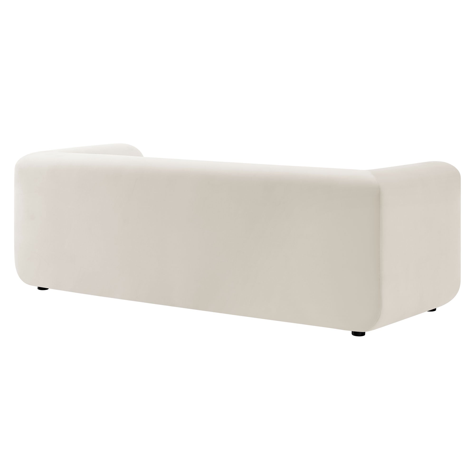 Leif 89" Performance Velvet Upholstered Sofa, Alabaster
