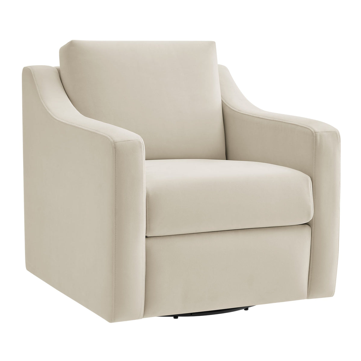 Liora Performance Velvet Armchair, Alabaster