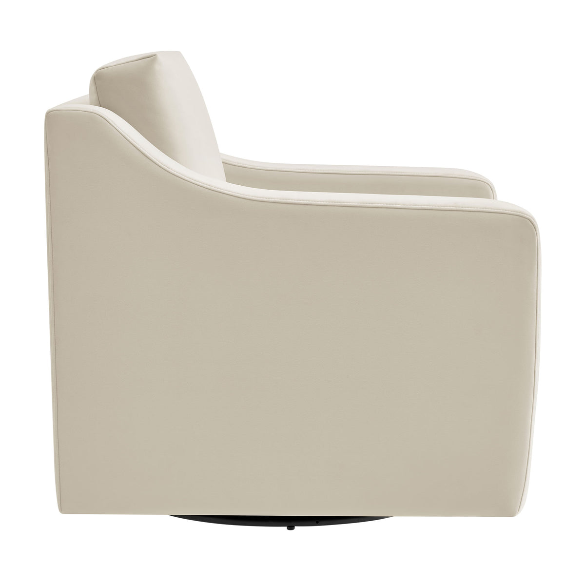 Liora Performance Velvet Armchair, Alabaster