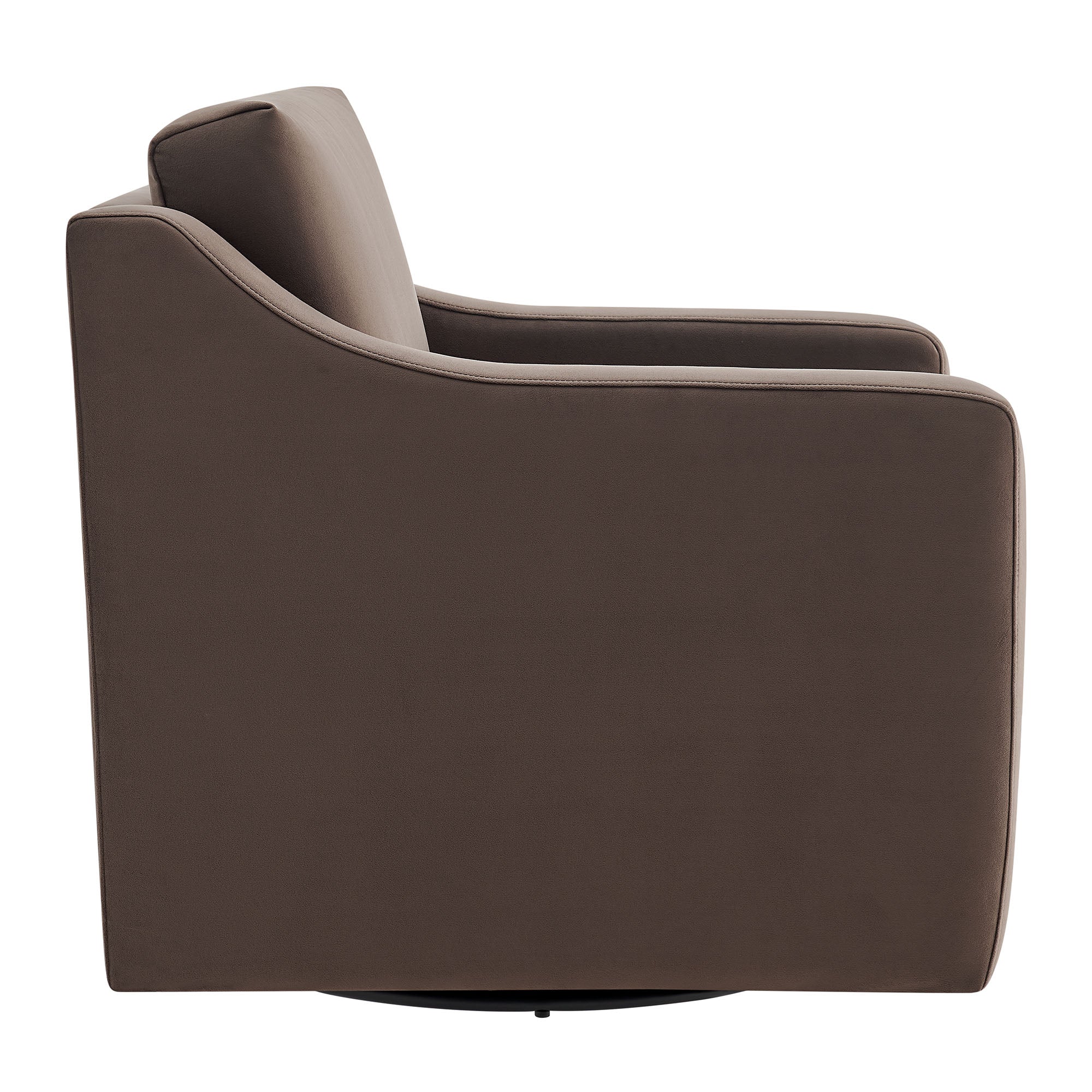 Liora Performance Velvet Armchair, Chocolate