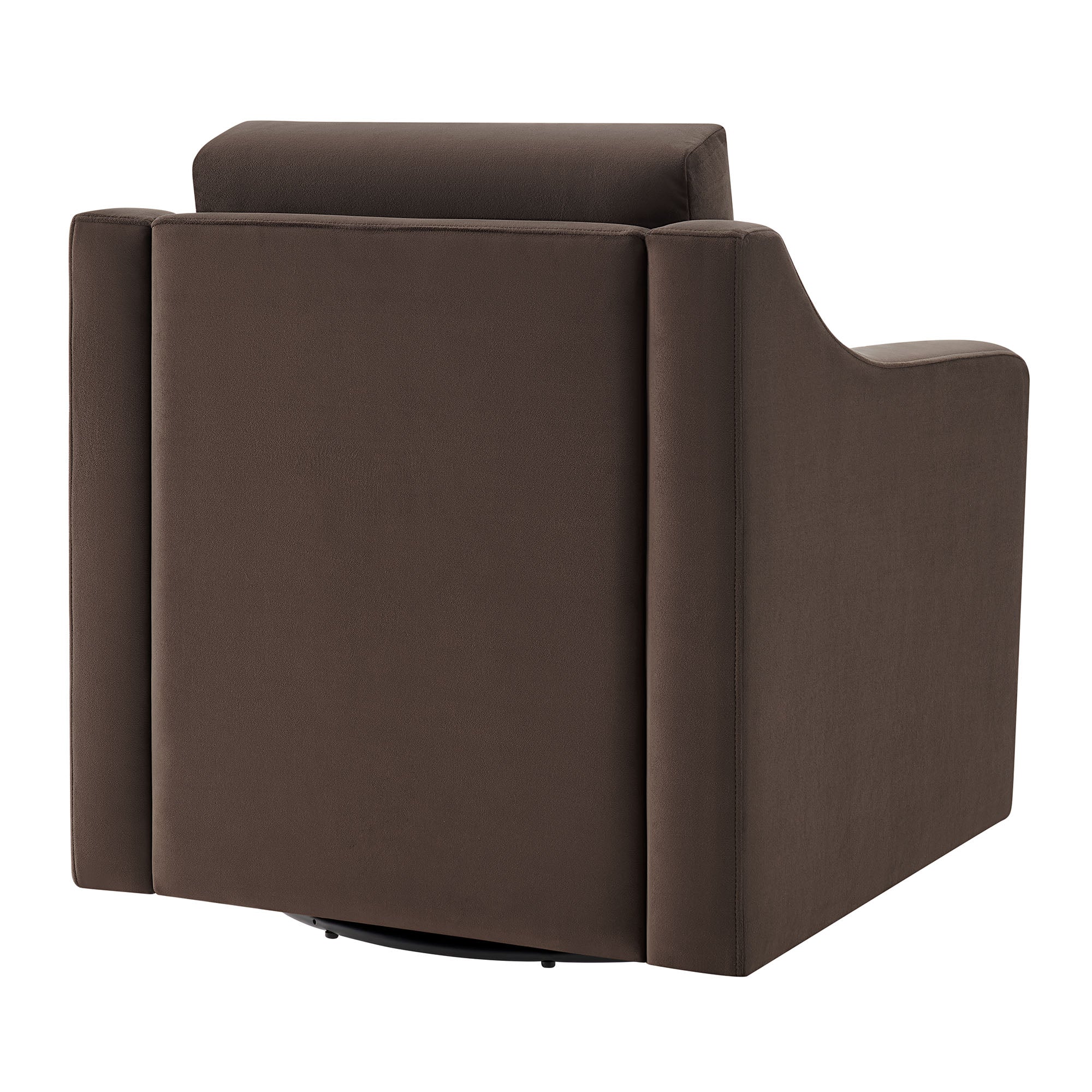 Liora Performance Velvet Armchair, Chocolate