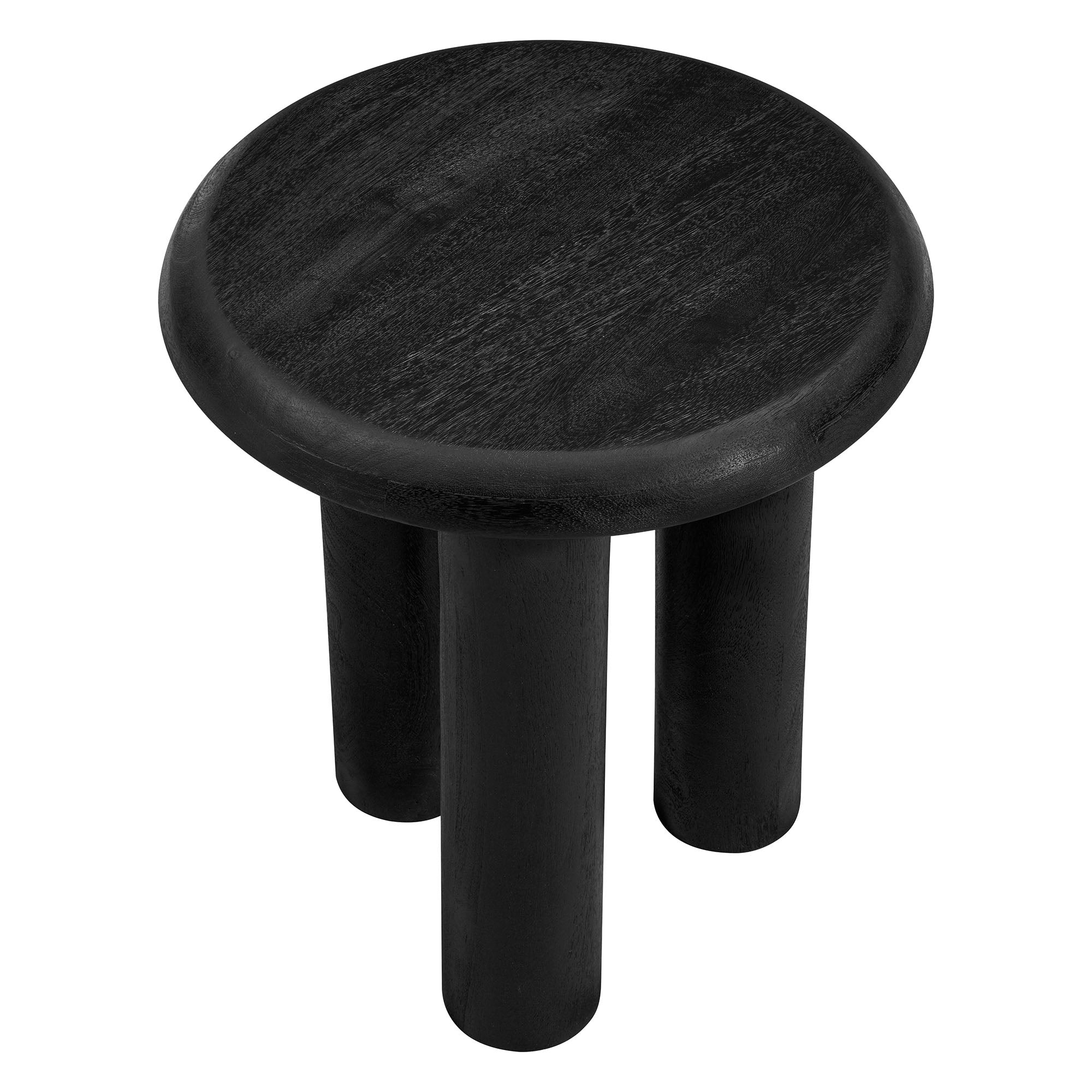 Mavina Mango Wood Side Table, Black