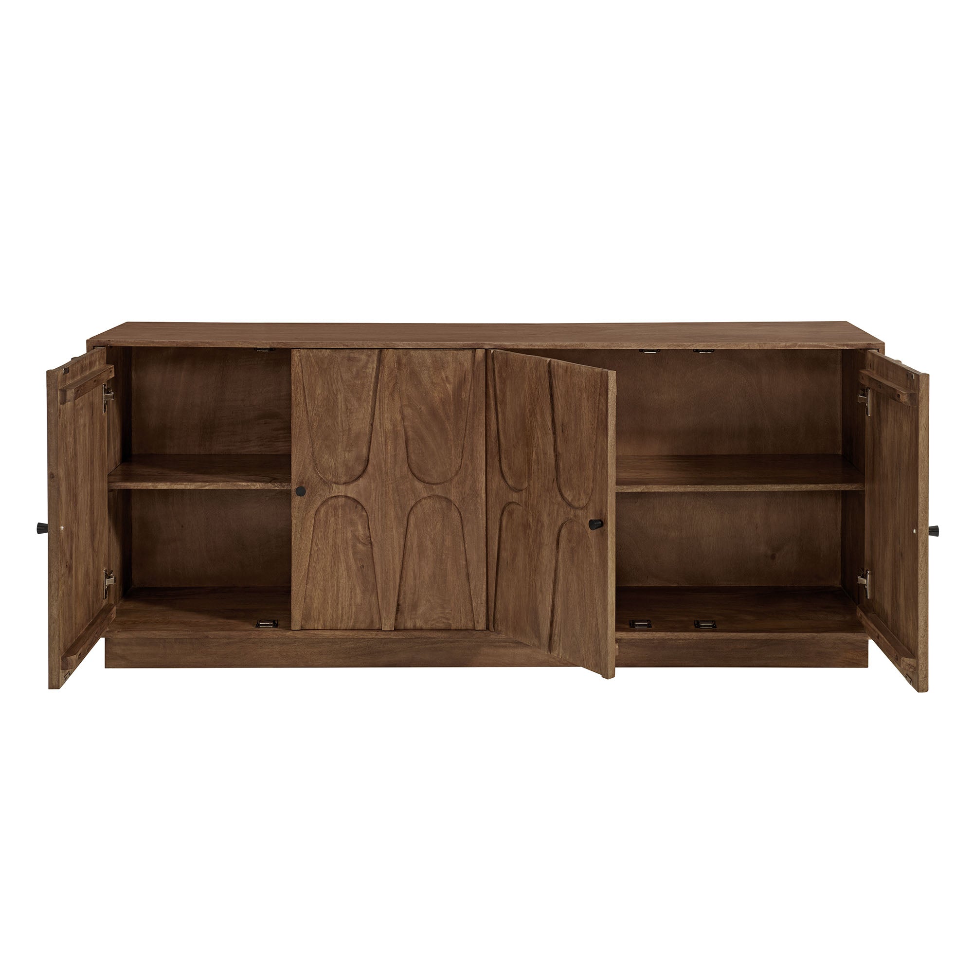 Veda 72" Mango Wood Sideboard Cabinet, Walnut