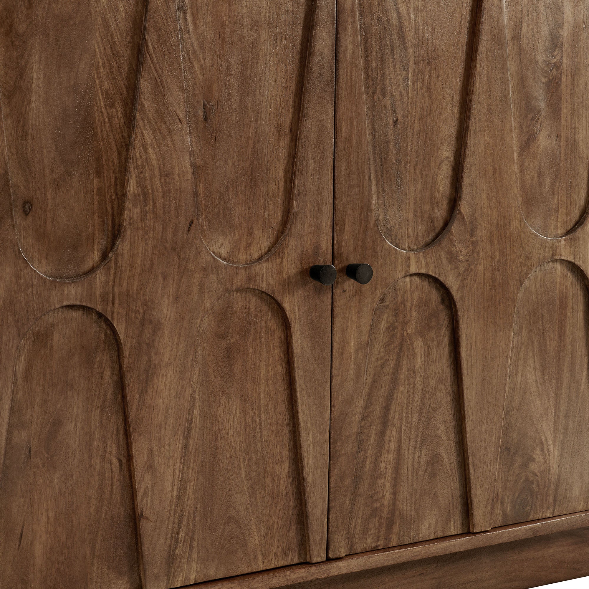 Veda 72" Mango Wood Sideboard Cabinet, Walnut