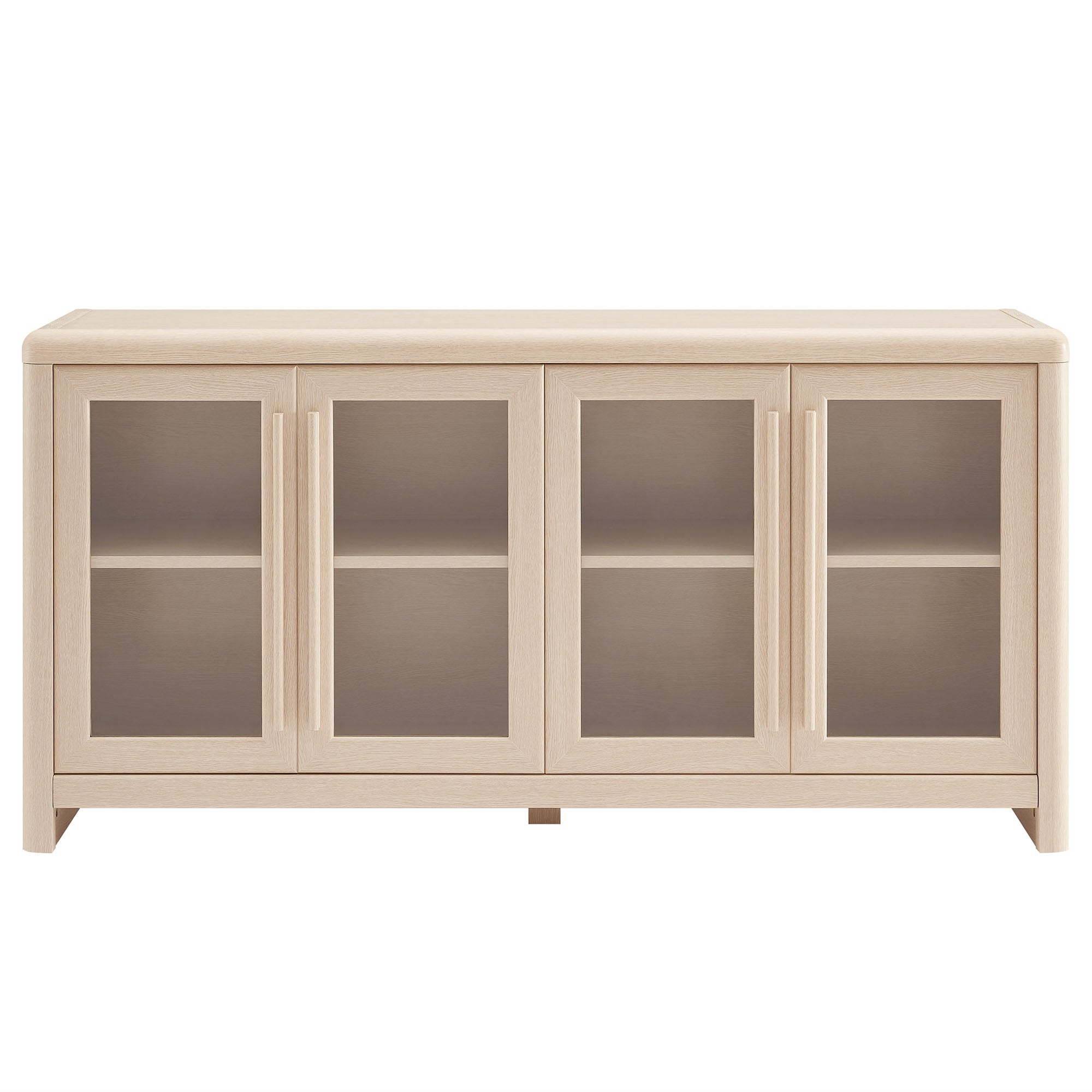 Evren 4-Door Sideboard Storage Display Cabinet, Ash